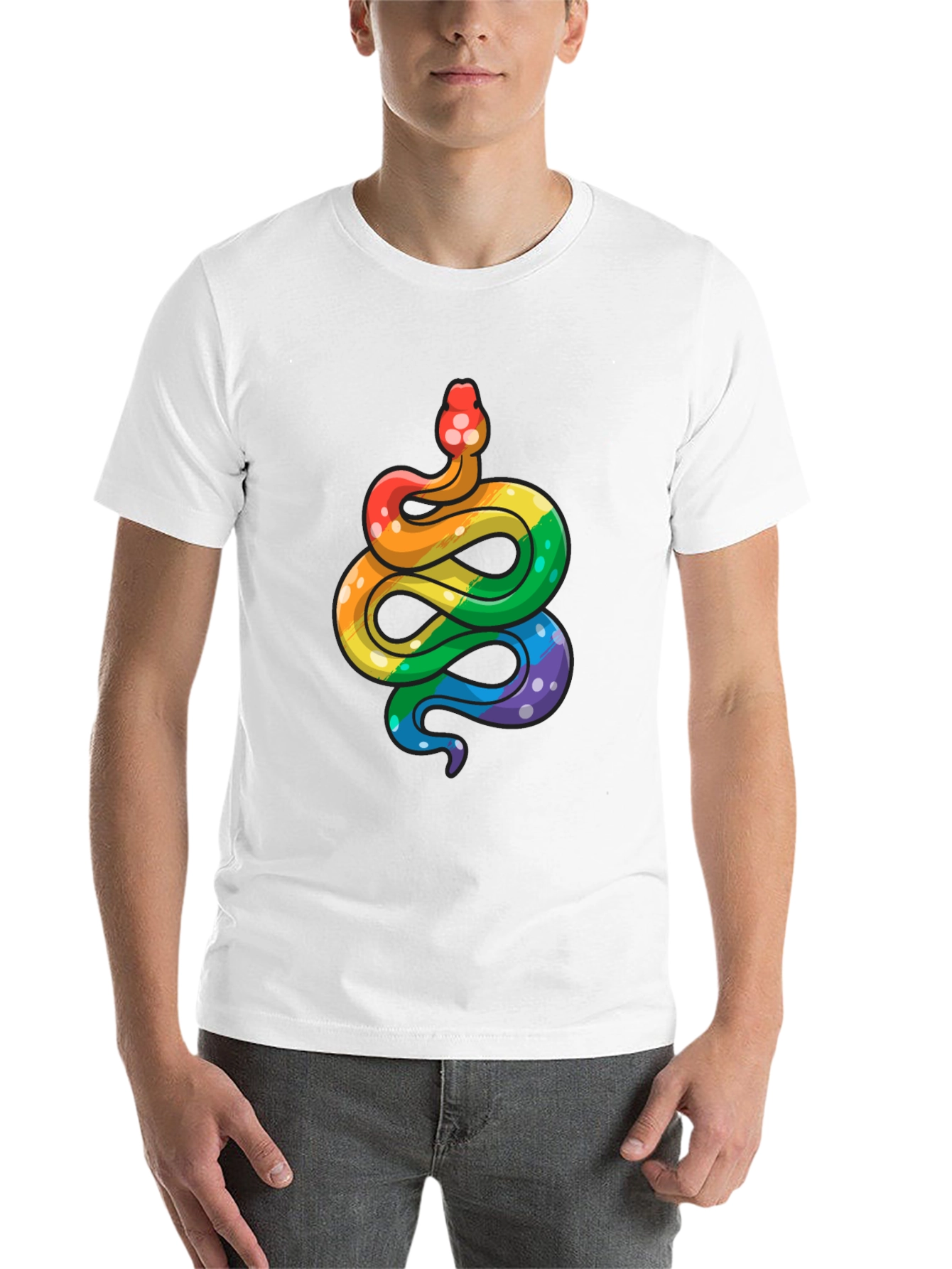 Black Rainbow Snake T-Shirt - Pride Apparel view 14