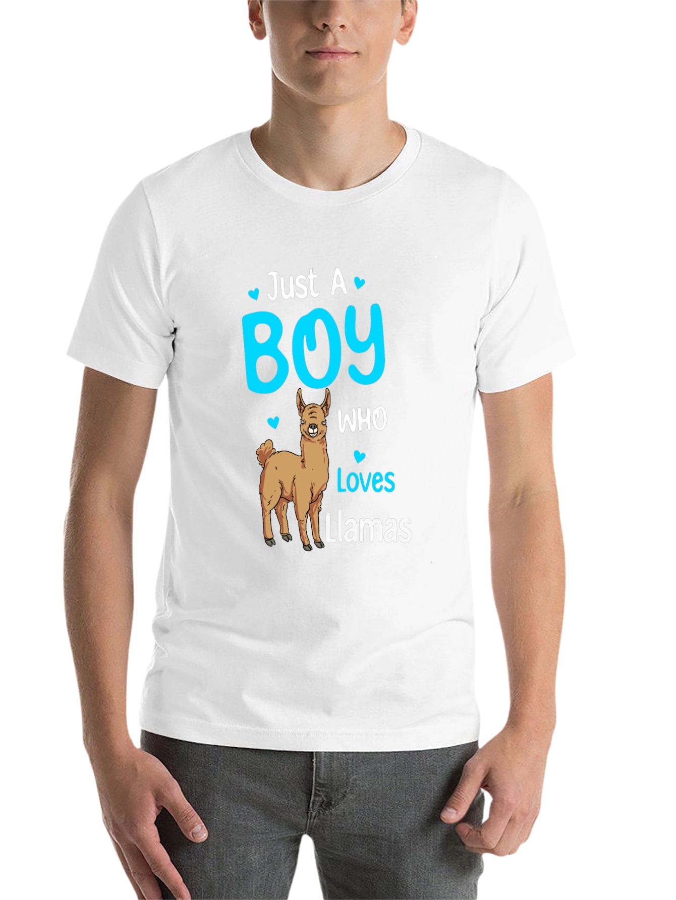 Black Boy Who Loves Llamas T-Shirt - Cute Animal Lover Tee view 14