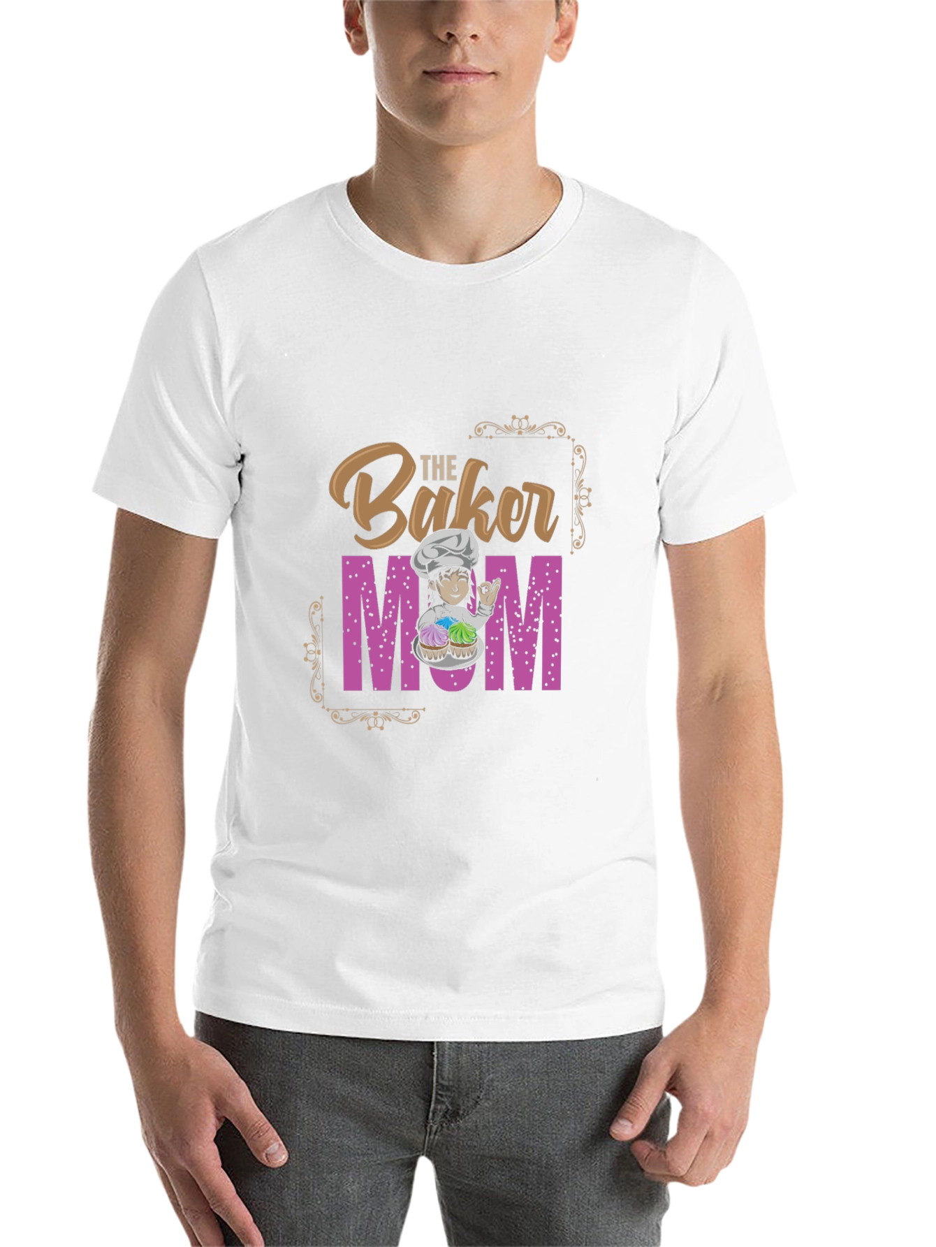 Black Baker Mom T-Shirt - Baking Love view 14