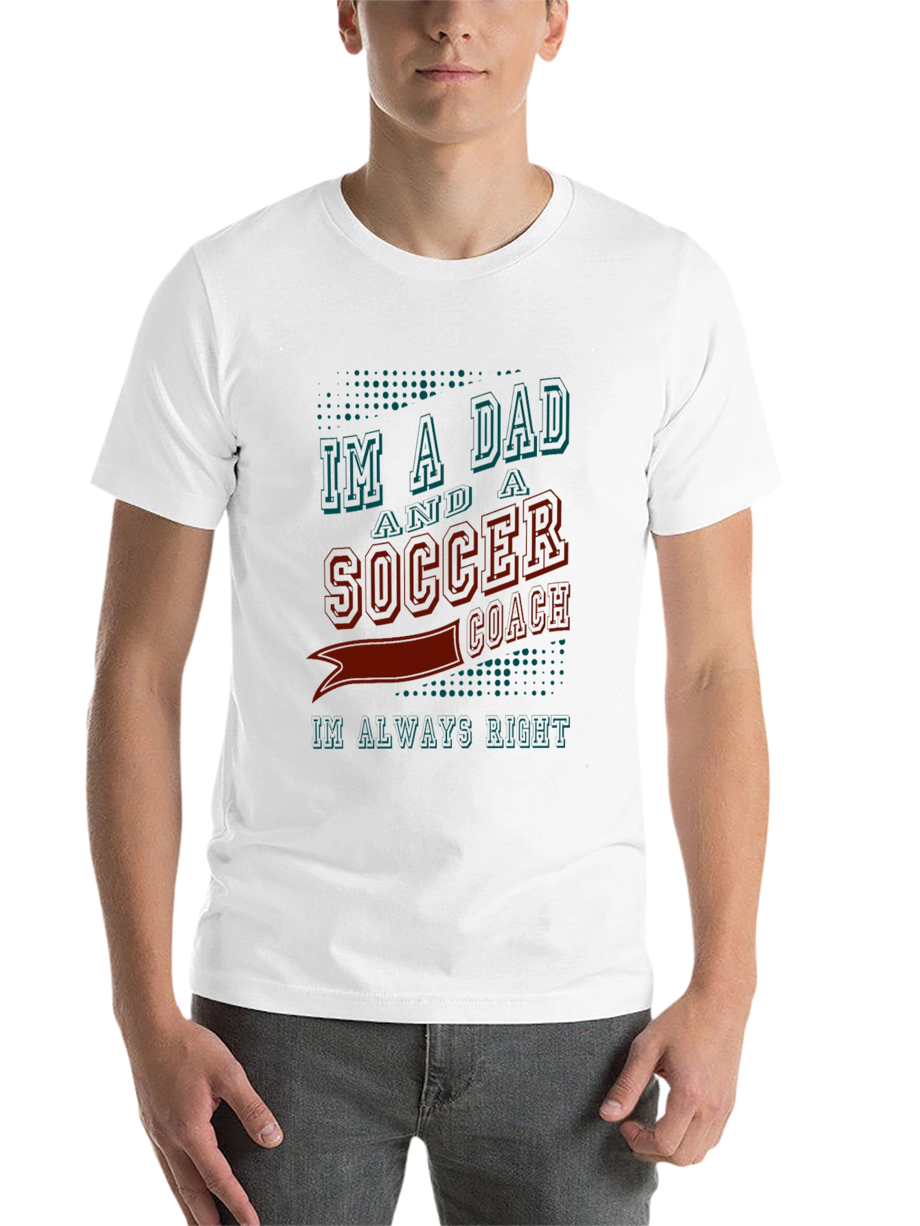 Black Dad Soccer Coach T-Shirt view 14