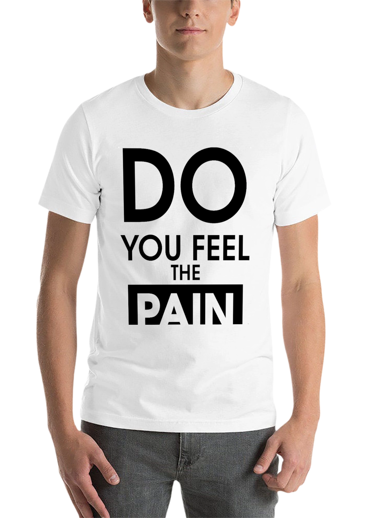 Black Do You Feel The Pain Graphic T-Shirt view 14