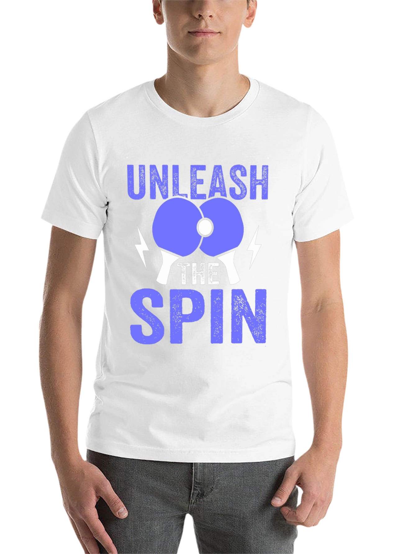 Black Unleash The Spin Table Tennis T-Shirt view 14