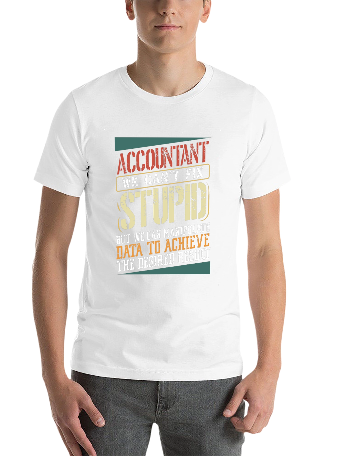 Black Accountant Humor Graphic T-Shirt view 14