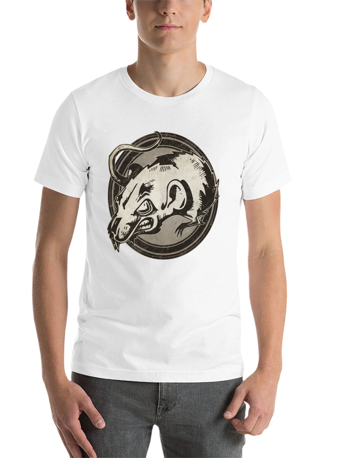 Black Rat Graphic Print Black T-Shirt view 14