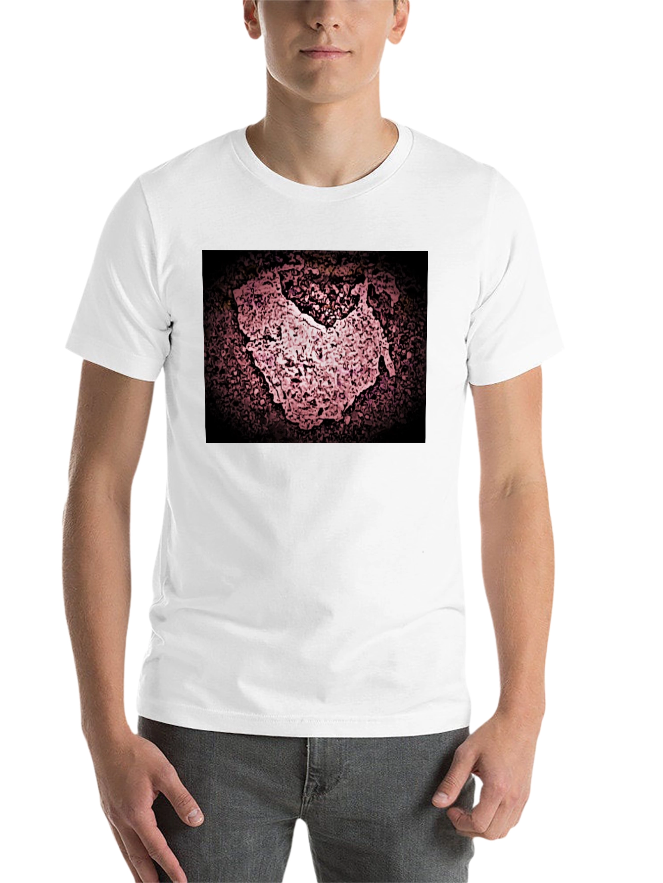 Black Abstract Graphic Print Black T-Shirt view 14