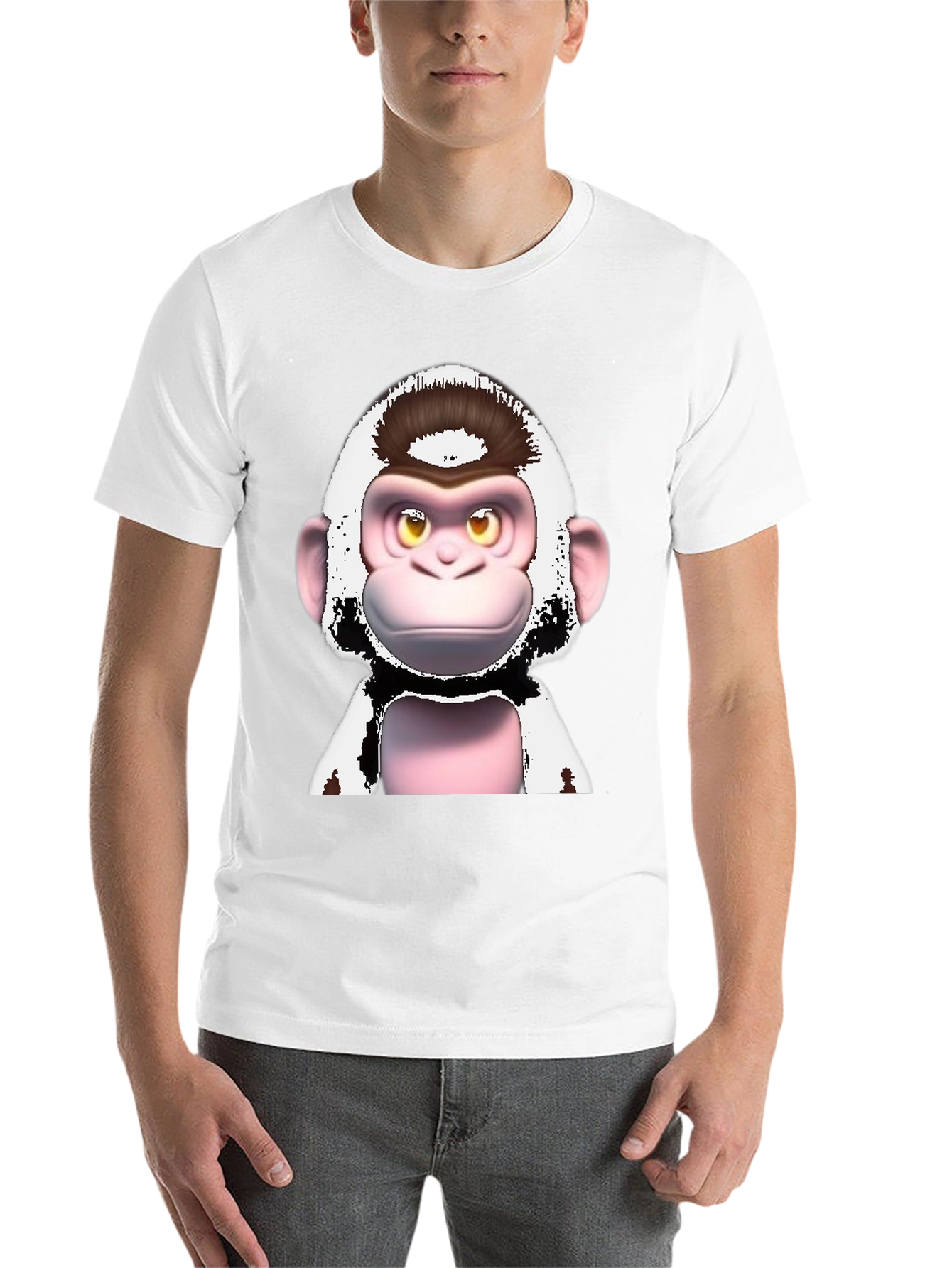 Black Funky Monkey Graphic T-Shirt - Black Cotton Tee view 14