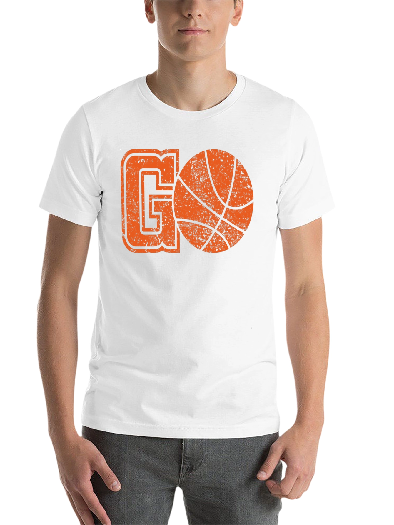 Black Basketball GO T-Shirt - Black Cotton Graphic Tee view 14