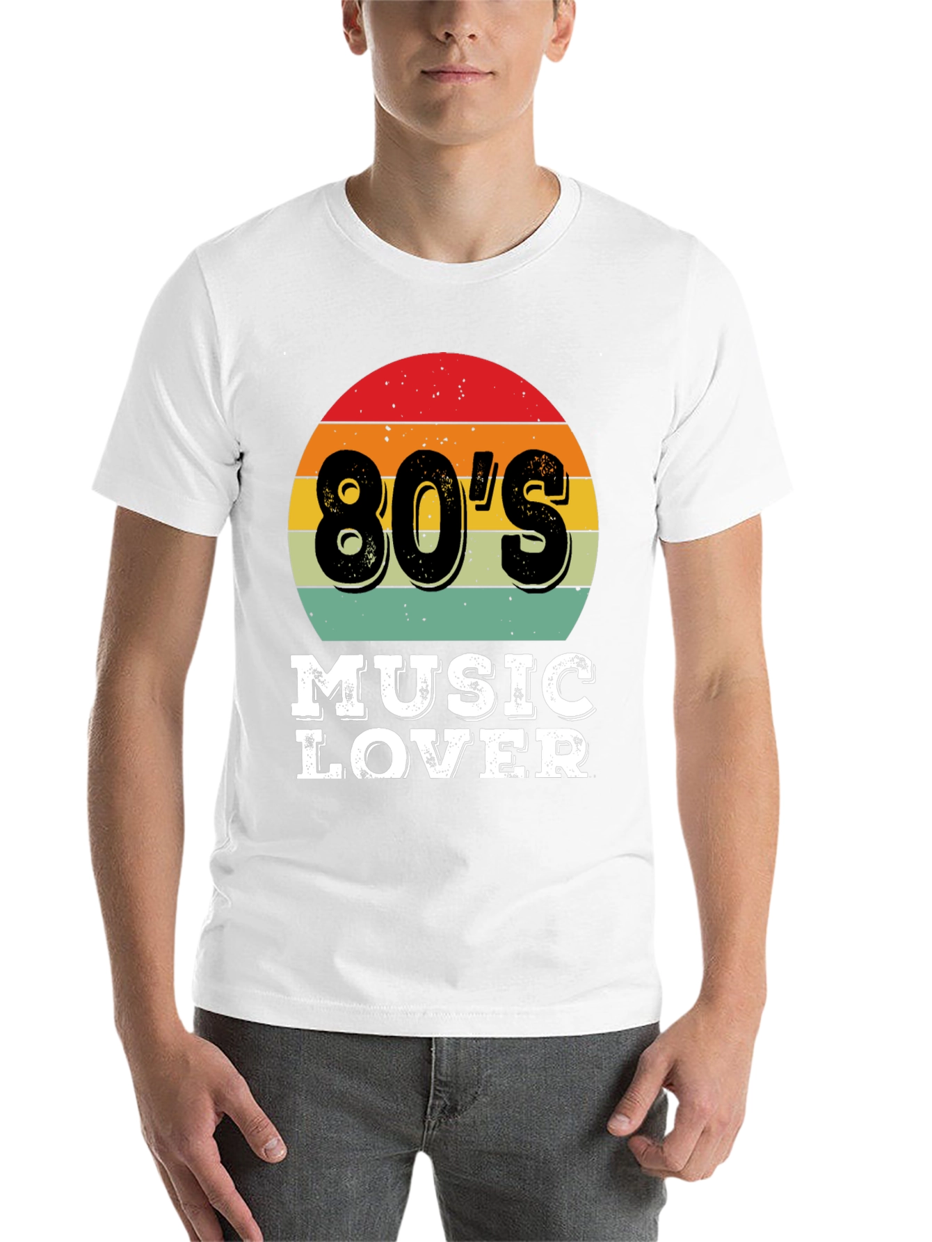 Black 80's Music Lover Graphic Tee - Retro Style view 14