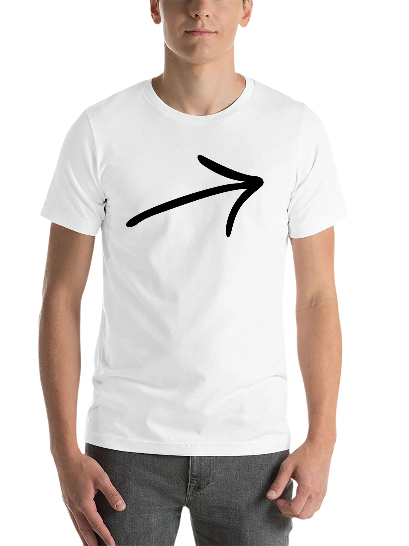Black Black Arrow Graphic Tee - Modern Casual Style view 14