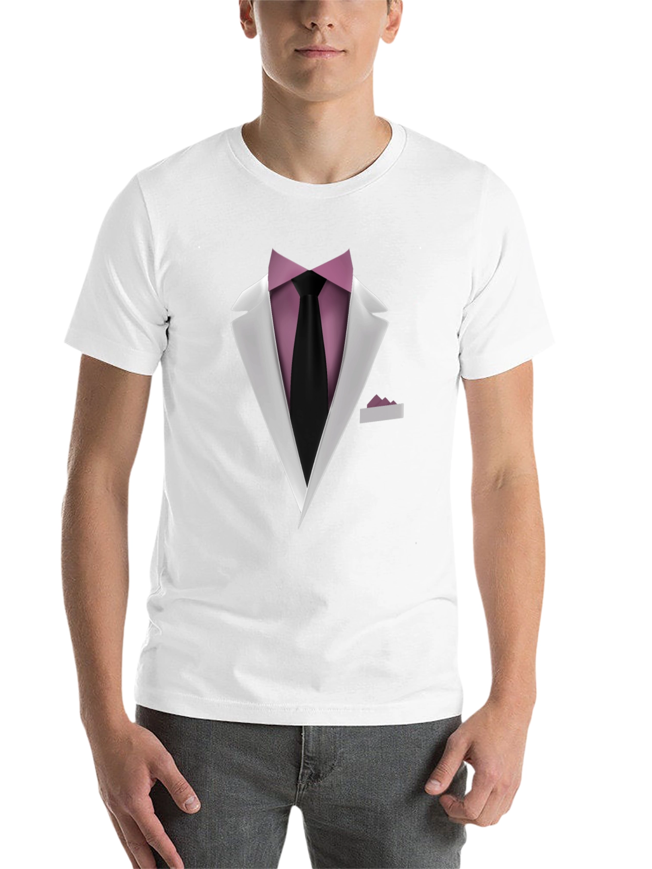 Black Tuxedo T-Shirt - Formal Wear Illusion Tee view 14