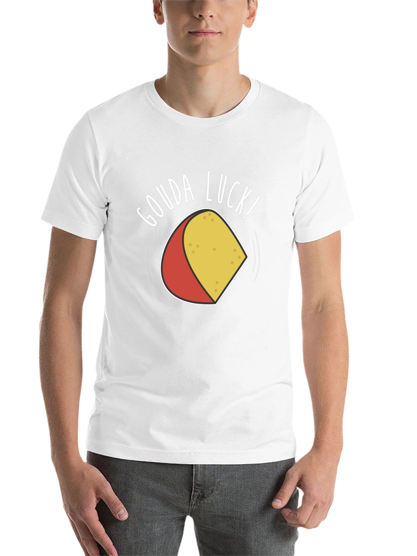 Black Gouda Luck T-Shirt - Funny Cheese Pun Tee view 14