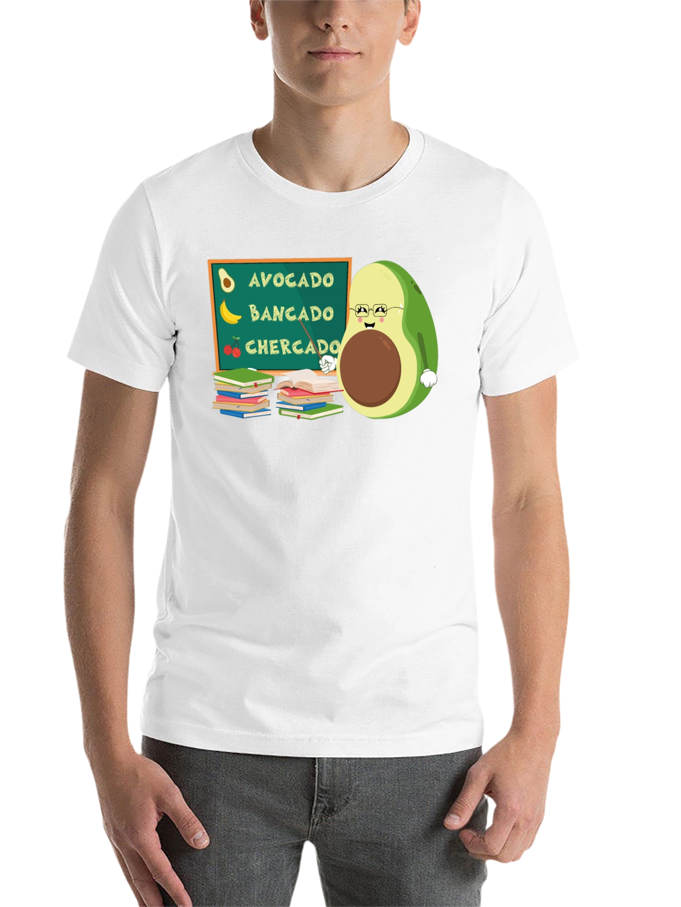 Black Avocado Teacher Funny Graphic Tee view 14