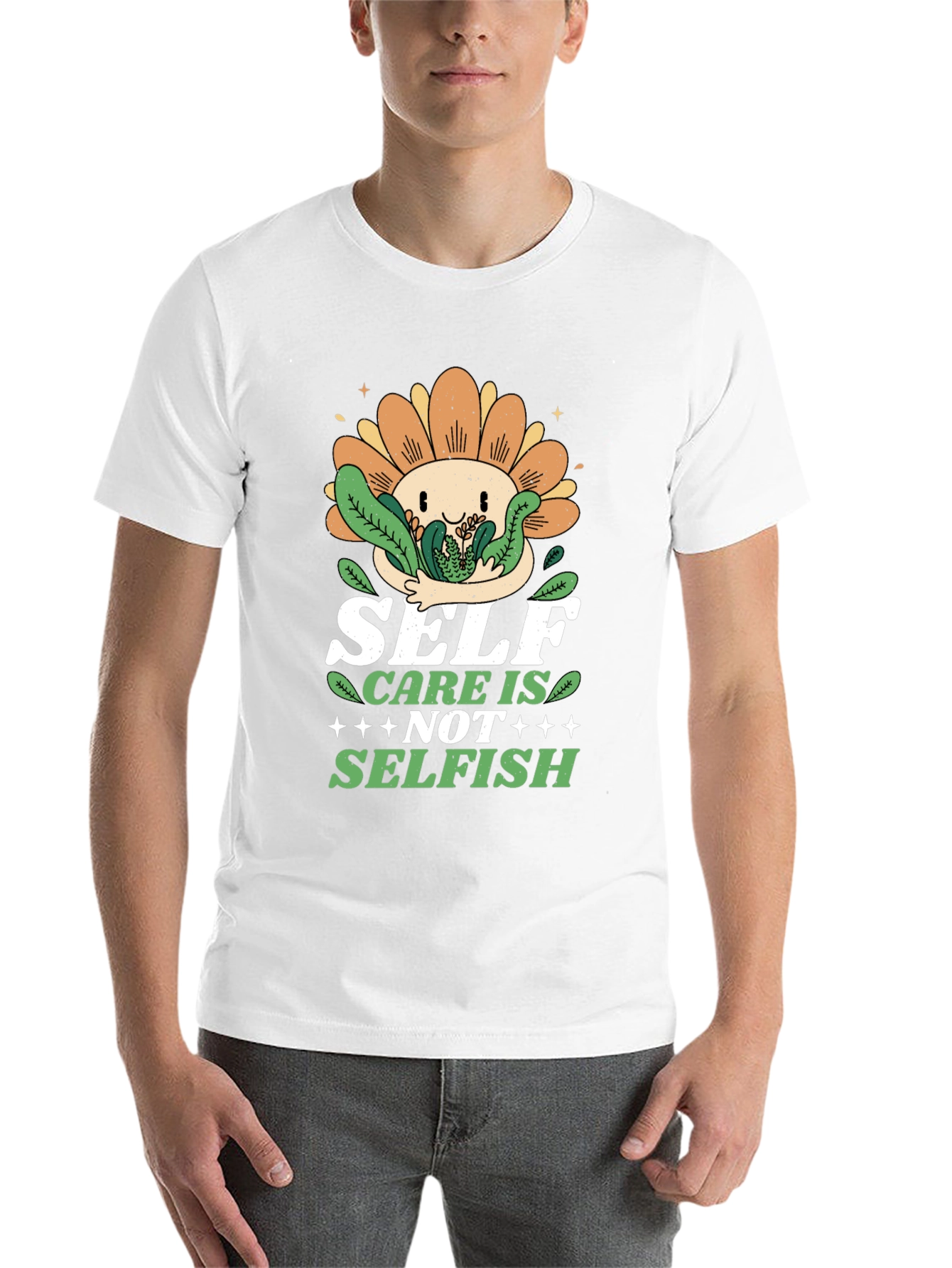 Black Self Care Is Not Selfish Graphic T-Shirt view 14