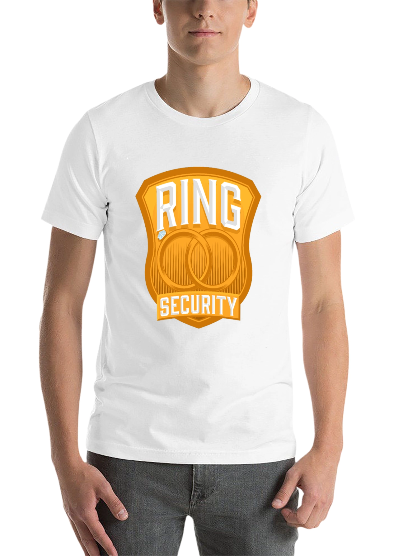 Black Ring Security Wedding T-Shirt view 14