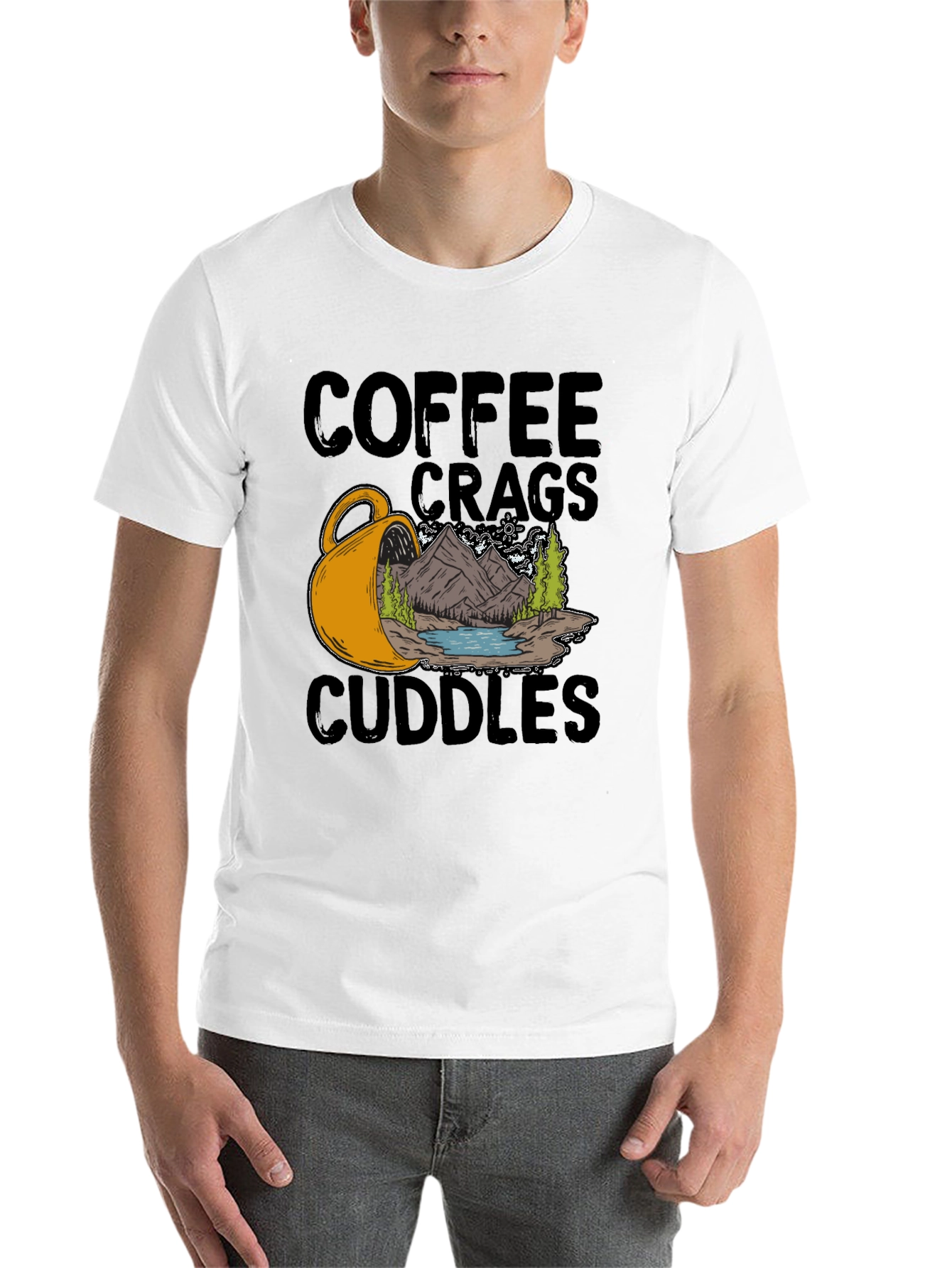 Black Coffee Crags Cuddles Graphic Tee view 14