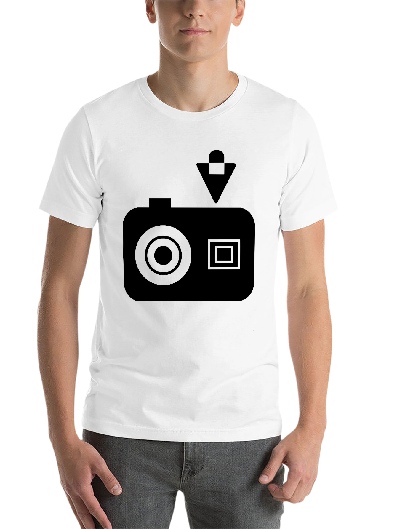 Black Camera Graphic T-Shirt - Cool Casual Style view 14