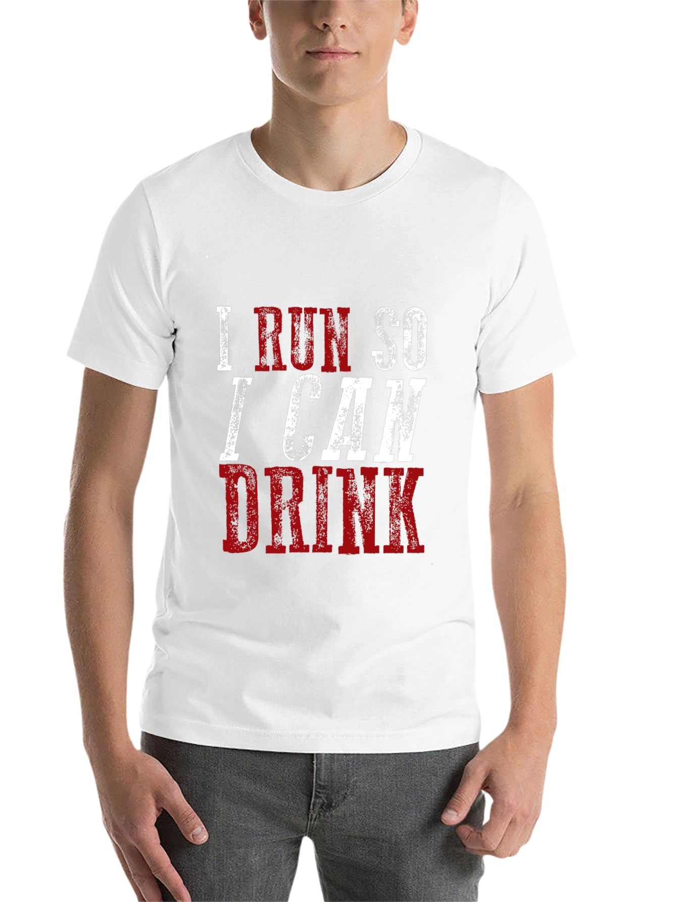 Black Funny 'I Run So I Can Drink' Graphic Tee view 14