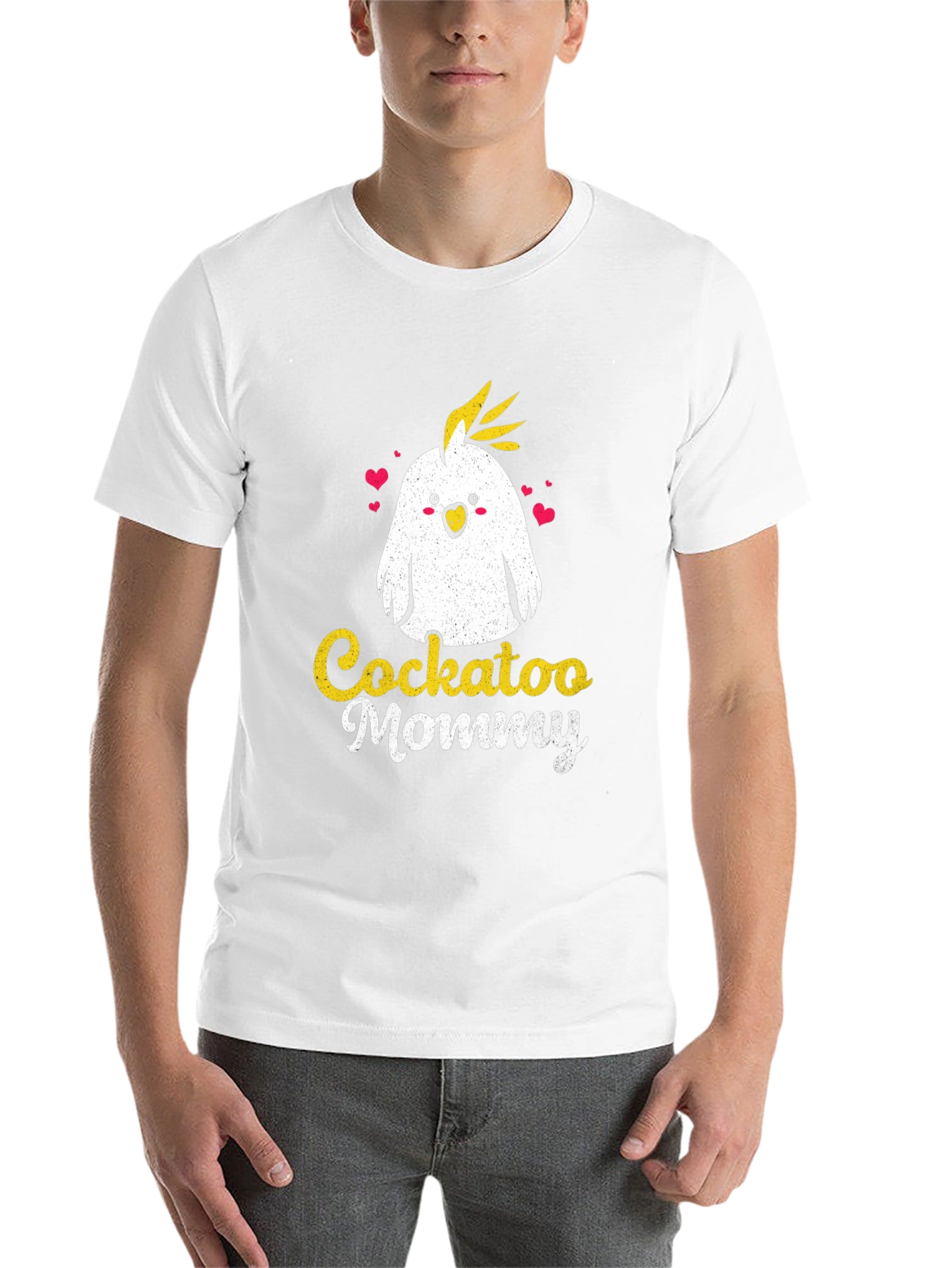Black Cockatoo Mommy Graphic Tee - Cute Bird Lover Shirt view 14