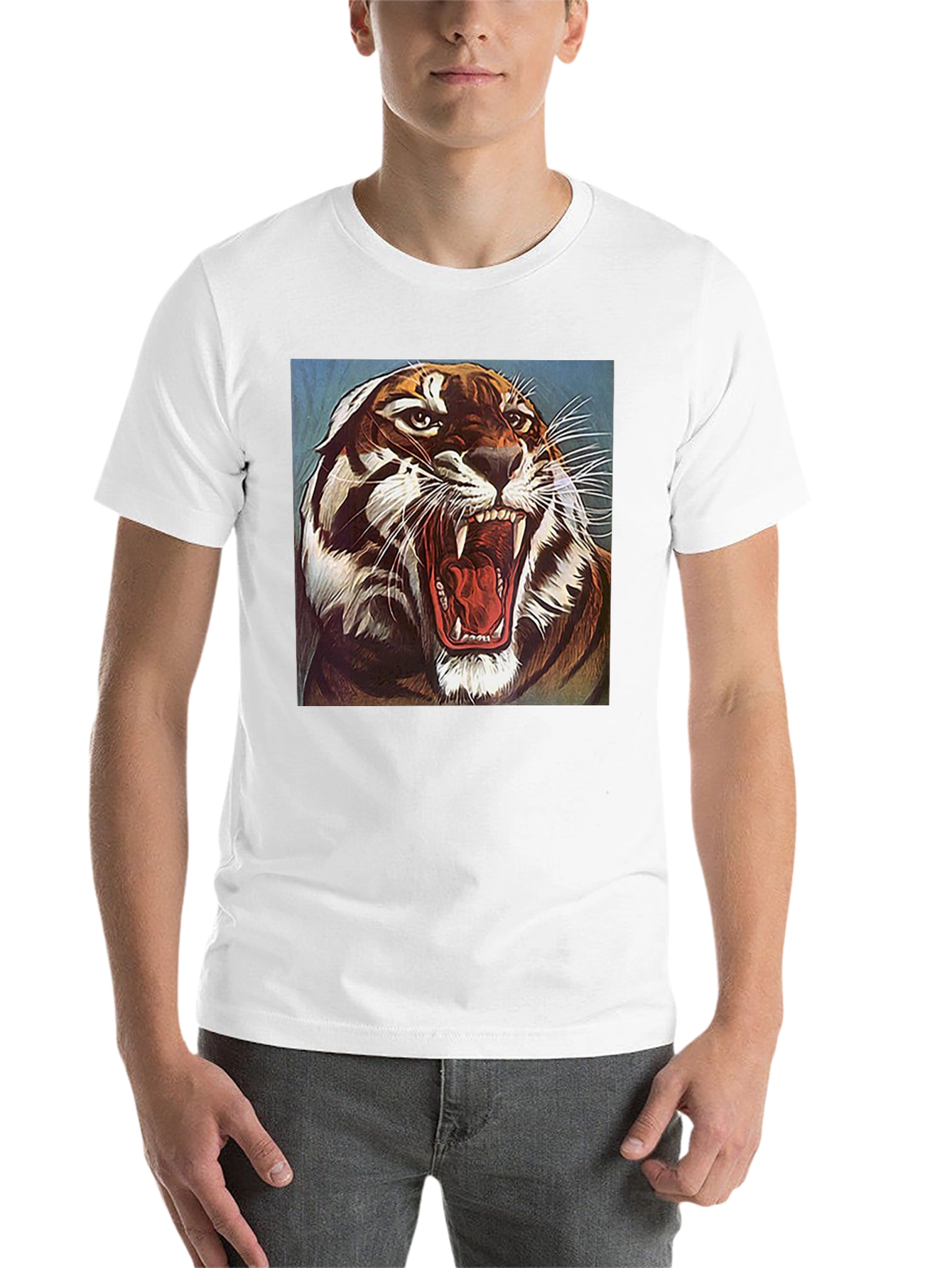 Black Roaring Tiger Graphic Tee - Fierce Style view 14