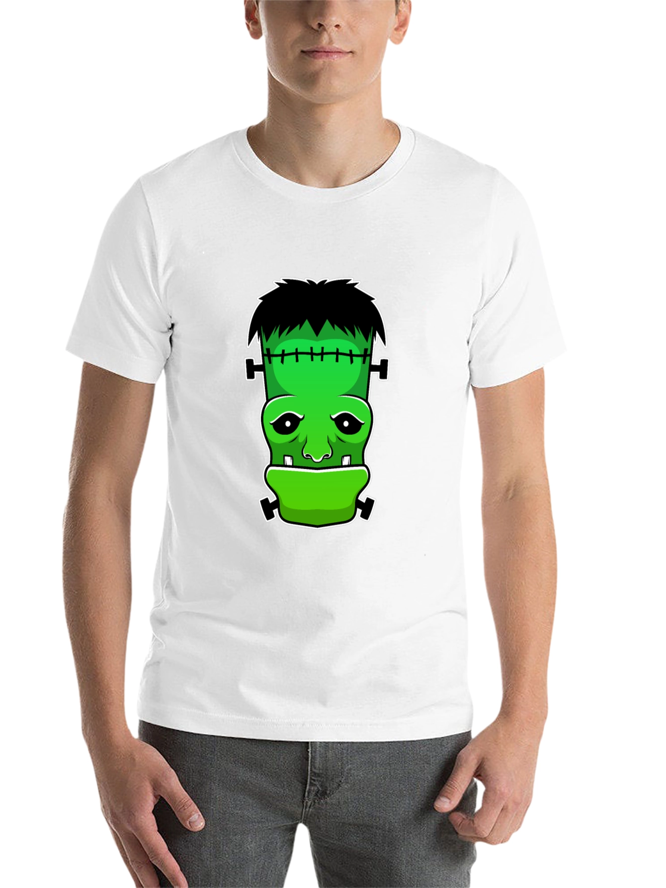 Black Frankenstein Graphic T-Shirt - Halloween Tee view 14