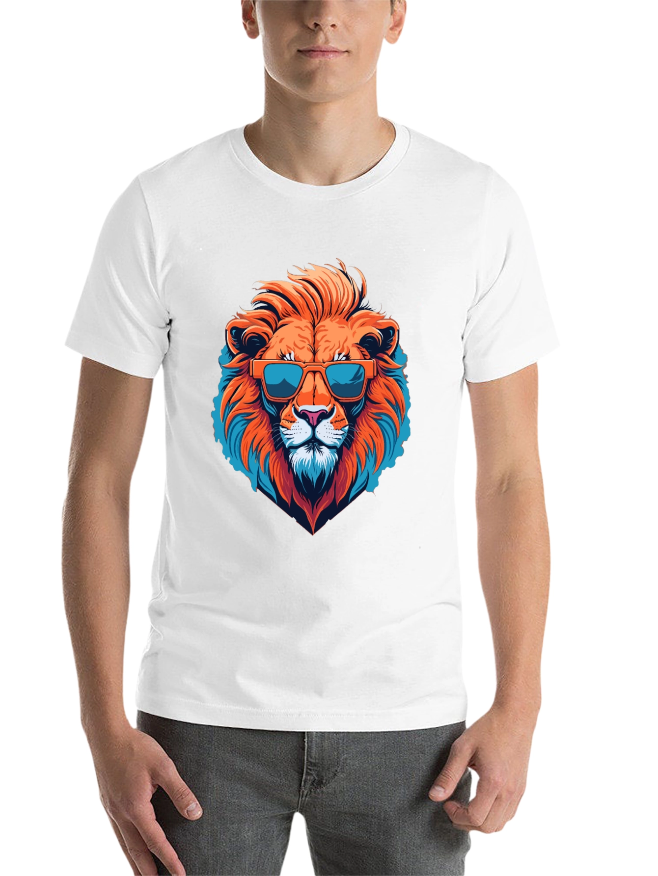Black Cool Lion Graphic Tee - Black T-Shirt view 14