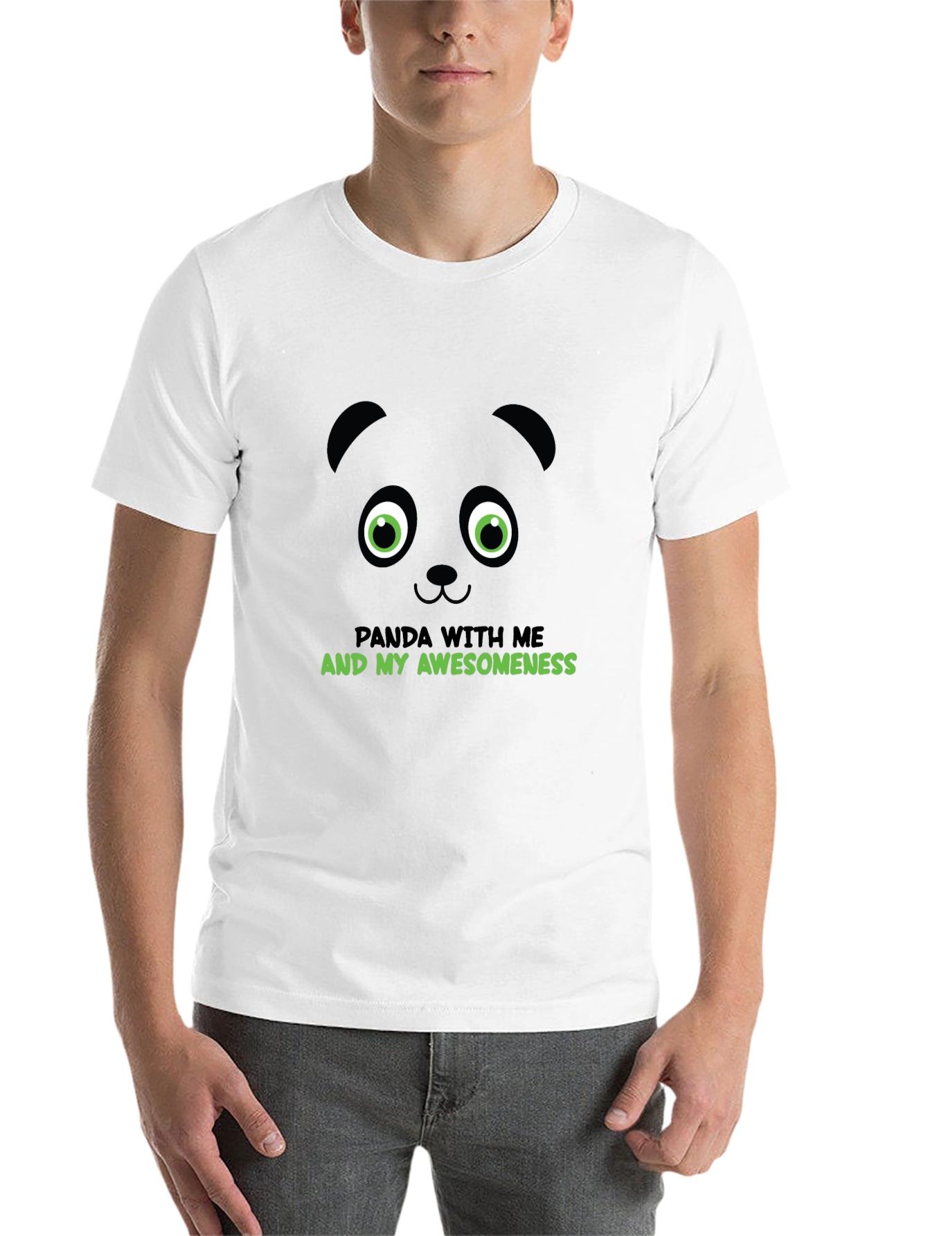 Black Panda Awesomeness Graphic Tee - Cool Animal T-Shirt view 14