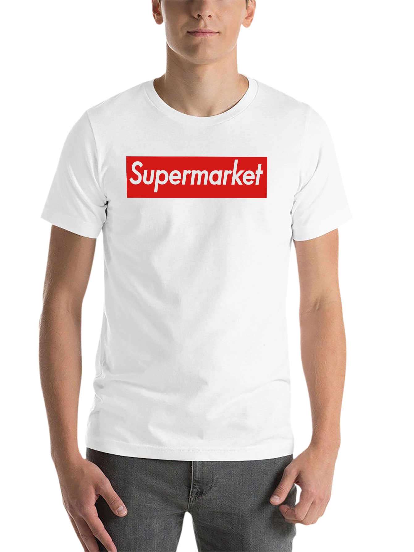 Black Supermarket Funny Parody Graphic T-Shirt view 14