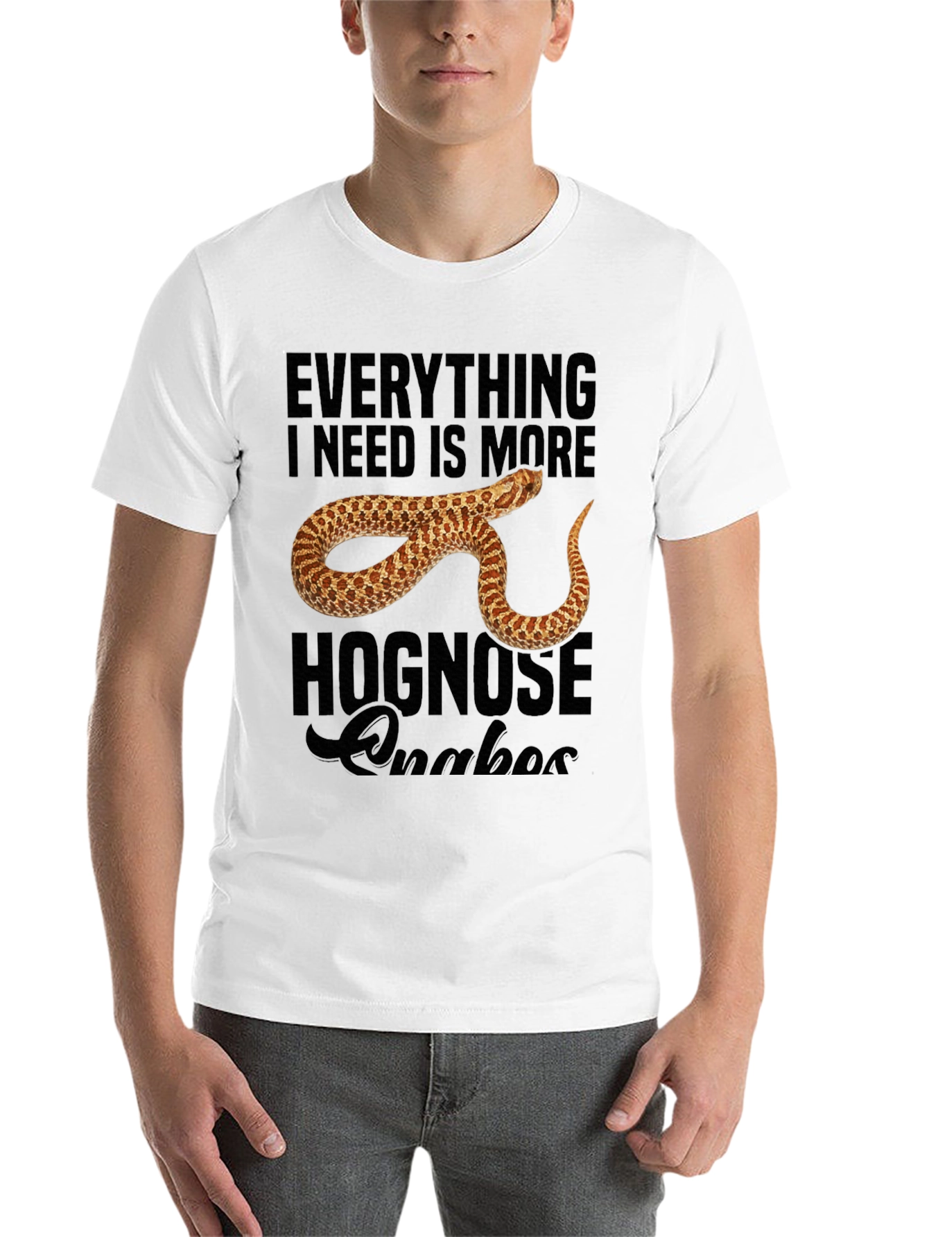 Black Hognose Snake Lover Graphic T-Shirt view 14