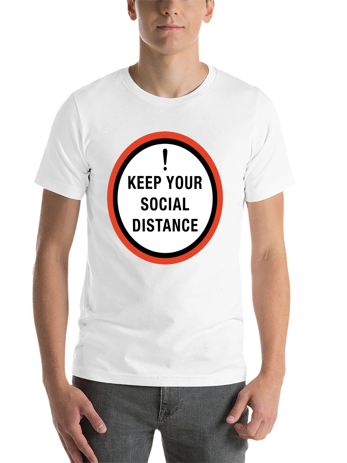 Black Keep Your Social Distance Graphic Tee - Black view 14