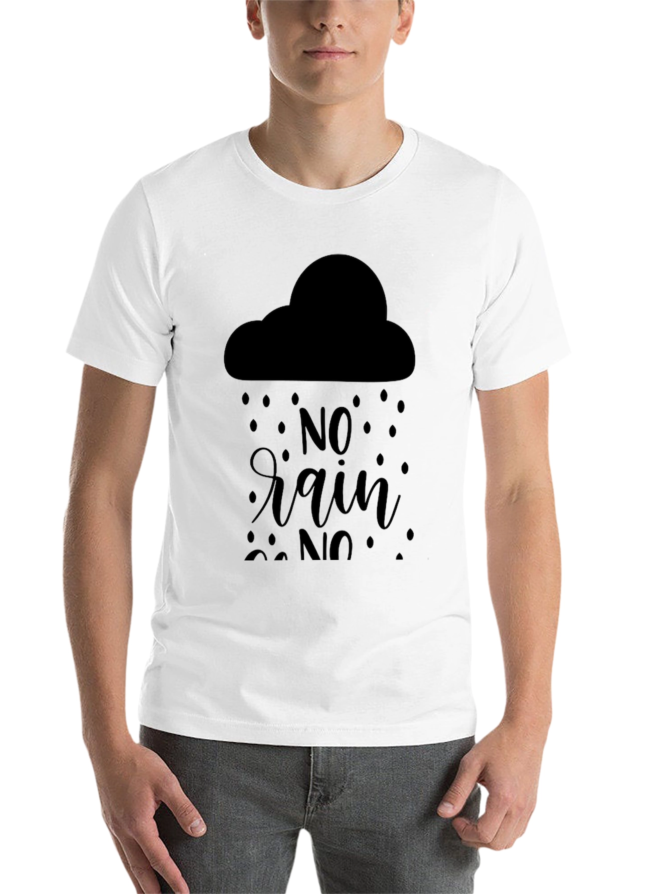 Black No Rain T-Shirt - Black Graphic Tee view 14