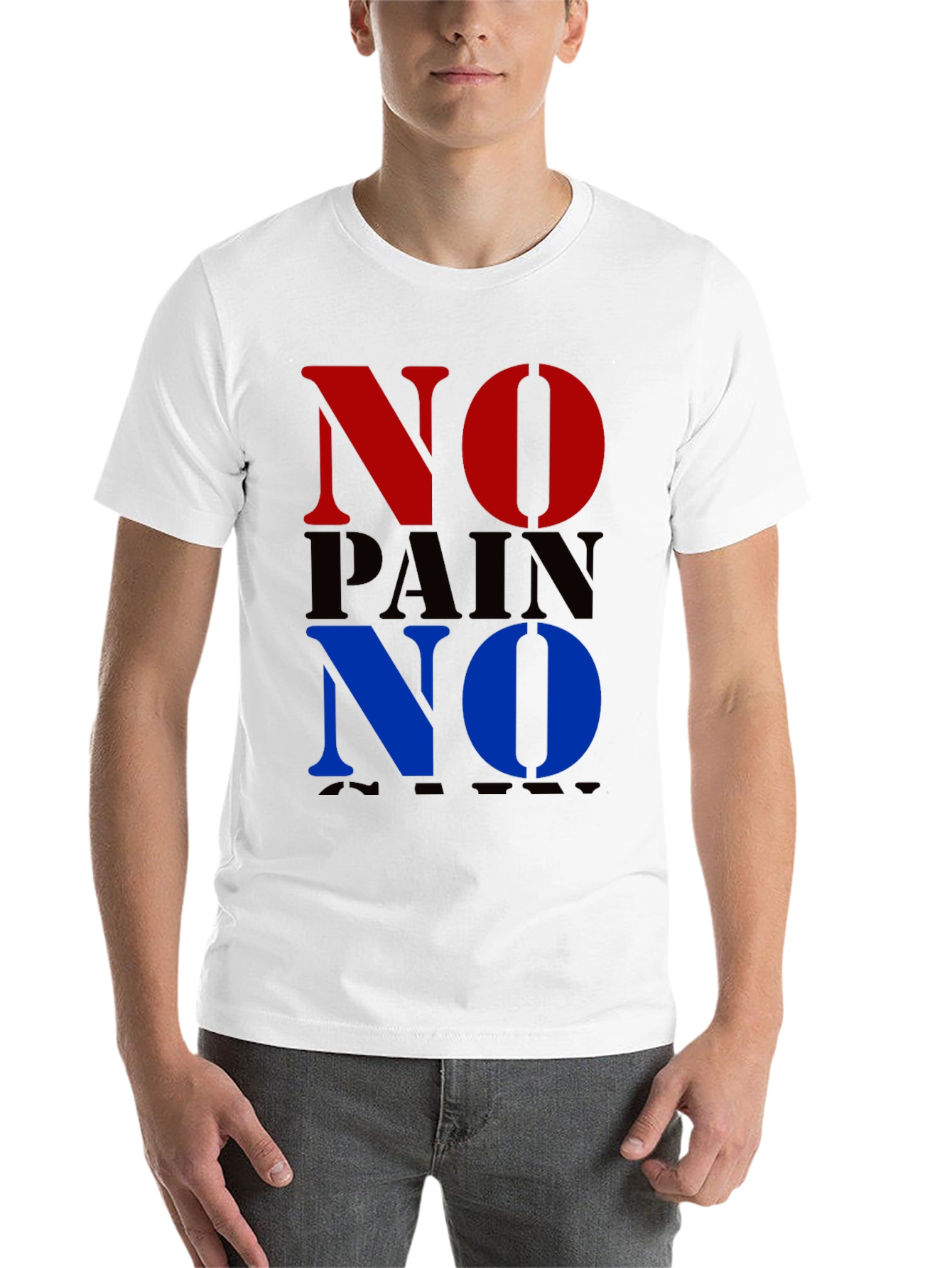 Black No Pain No Gain Graphic T-Shirt view 14