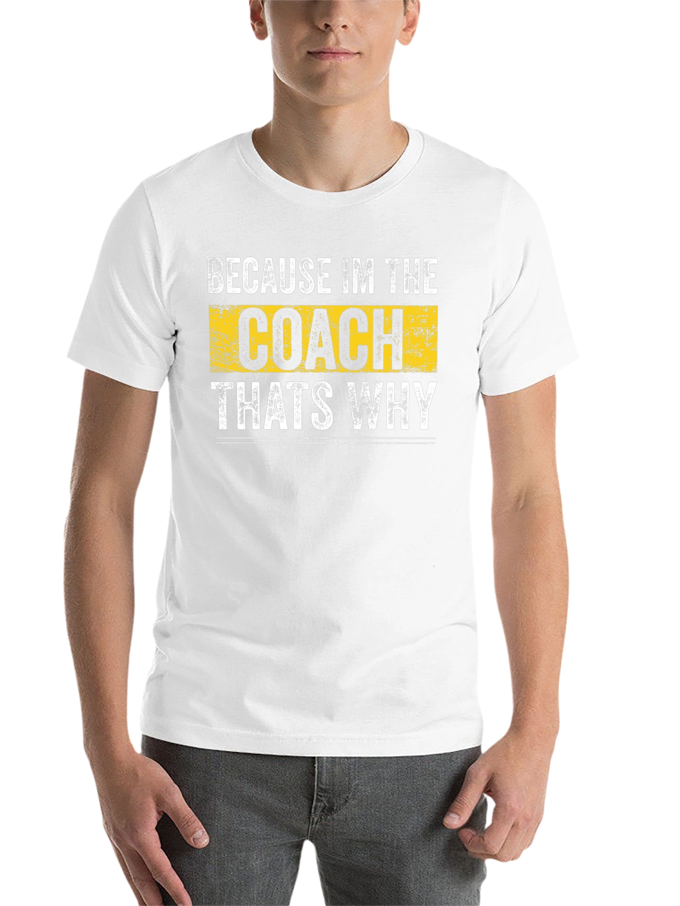 Black Because I'm the Coach That's Why T-Shirt view 14