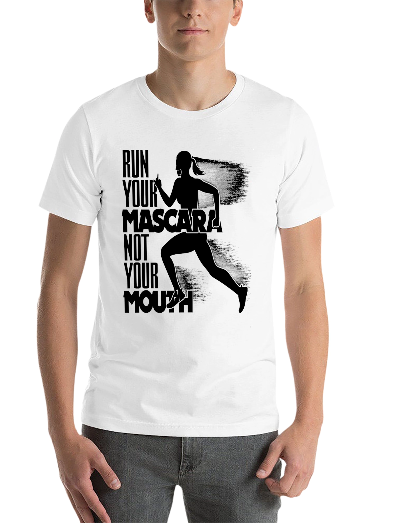 Black Run Your Mascara Not Your Mouth T-Shirt view 14