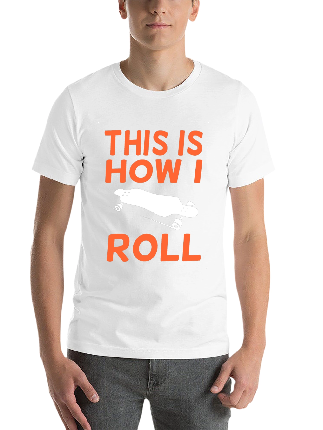 Black This Is How I Roll Skateboard T-Shirt view 14