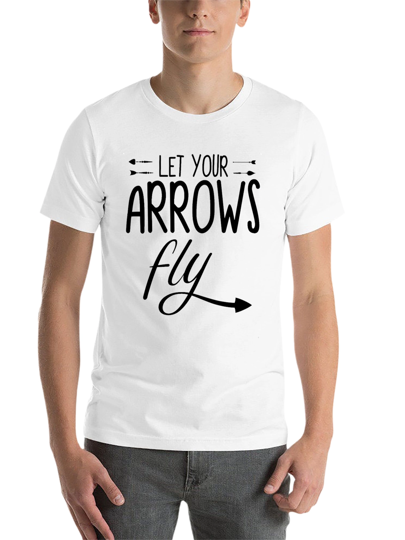 Black Let Your Arrows Fly Black T-Shirt view 14