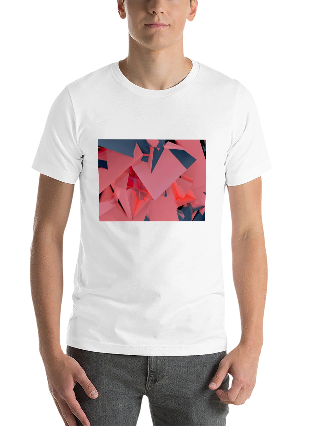 Black Geometric Abstract T-Shirt view 14