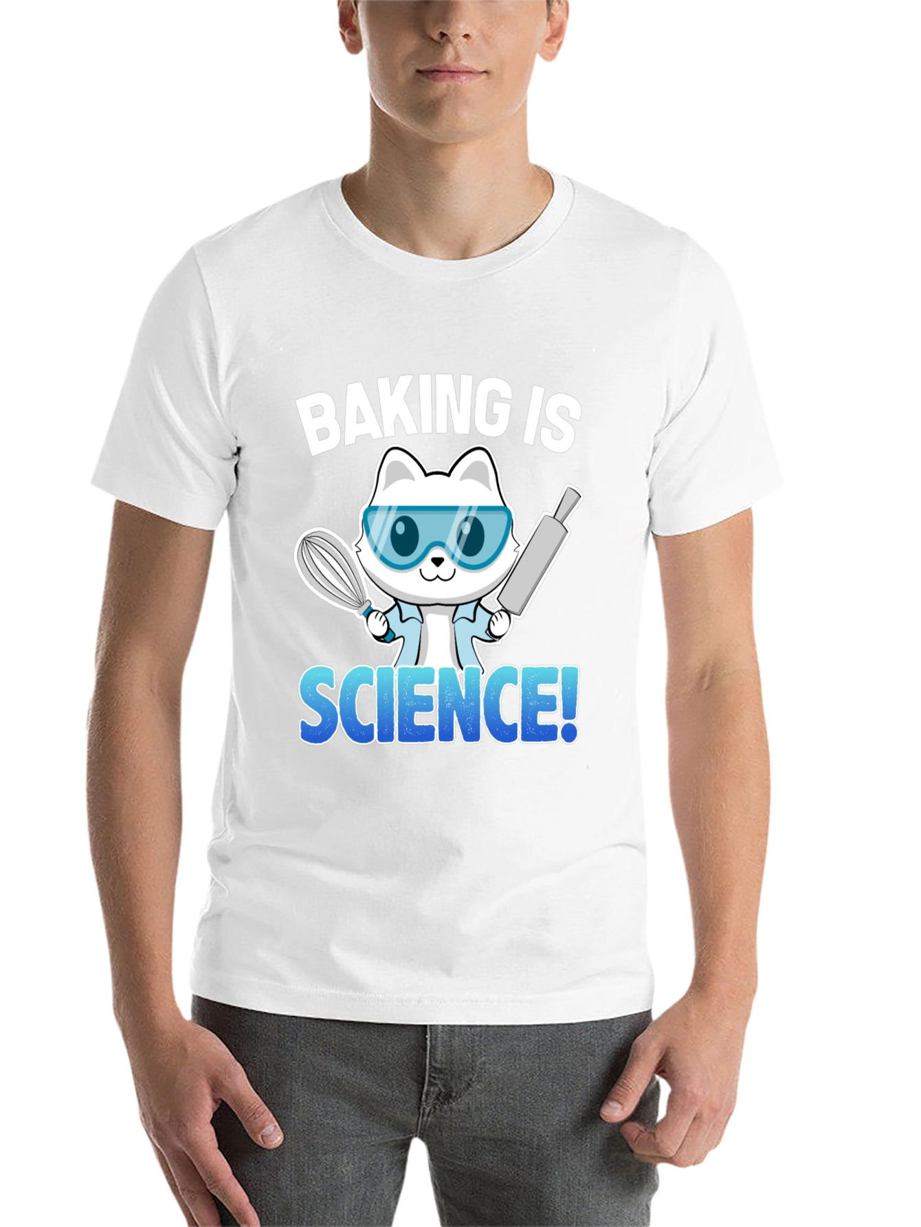 Black Baking is Science T-Shirt, Chef Cat Tee view 14