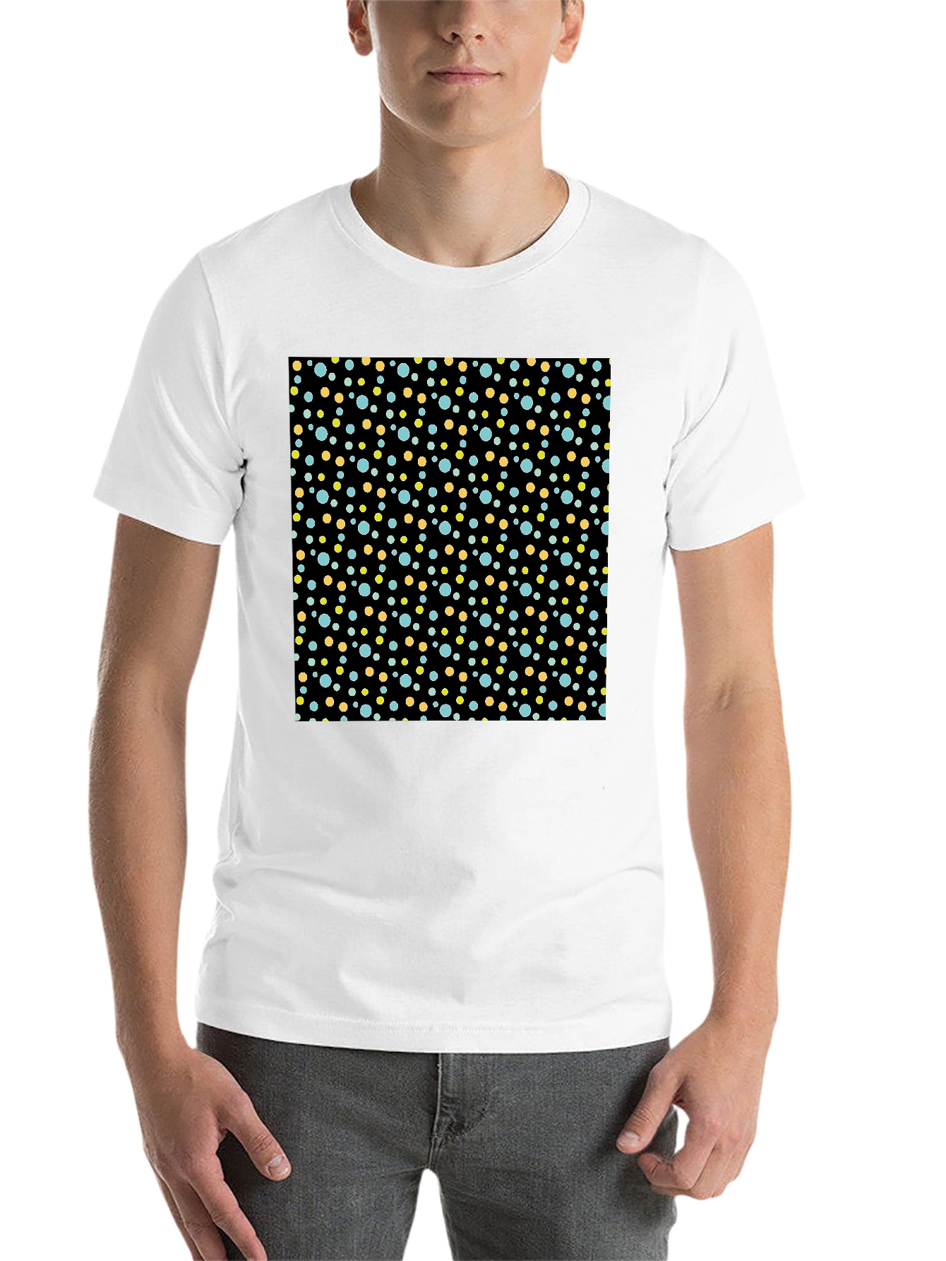 Black Retro Polka Dot T-Shirt - Classic Style view 14