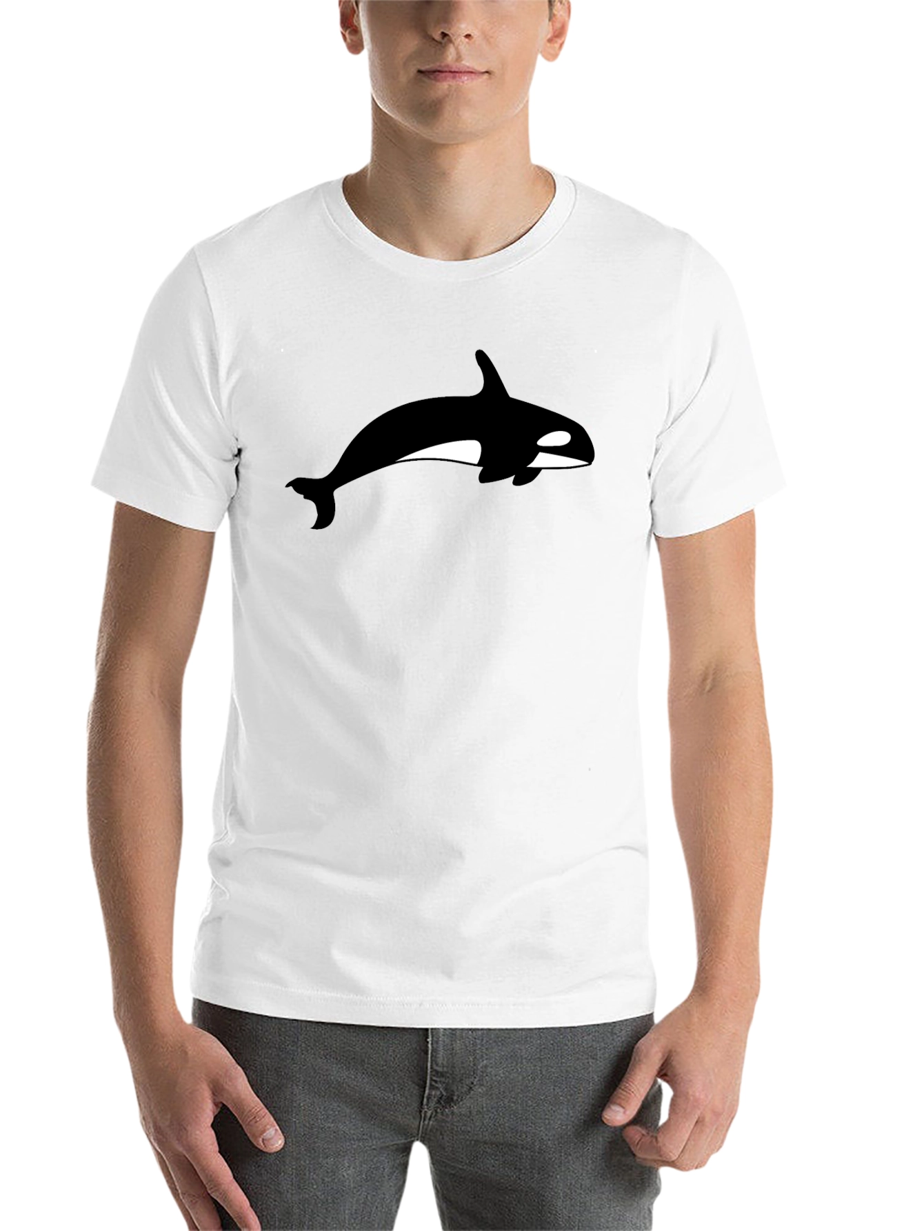 Black Orca Whale Graphic Black T-Shirt view 14