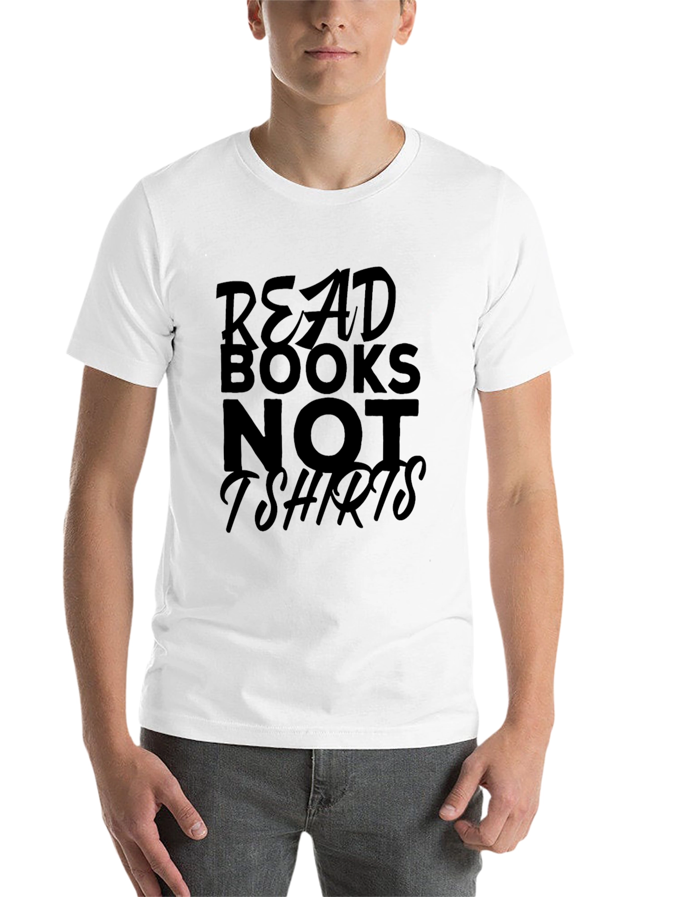Black Read Books Not T-Shirts Graphic Tee view 14