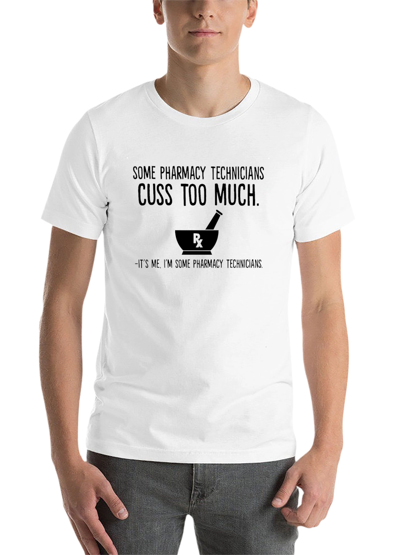Black Pharmacy Technician T-Shirt - Cuss Too Much view 14