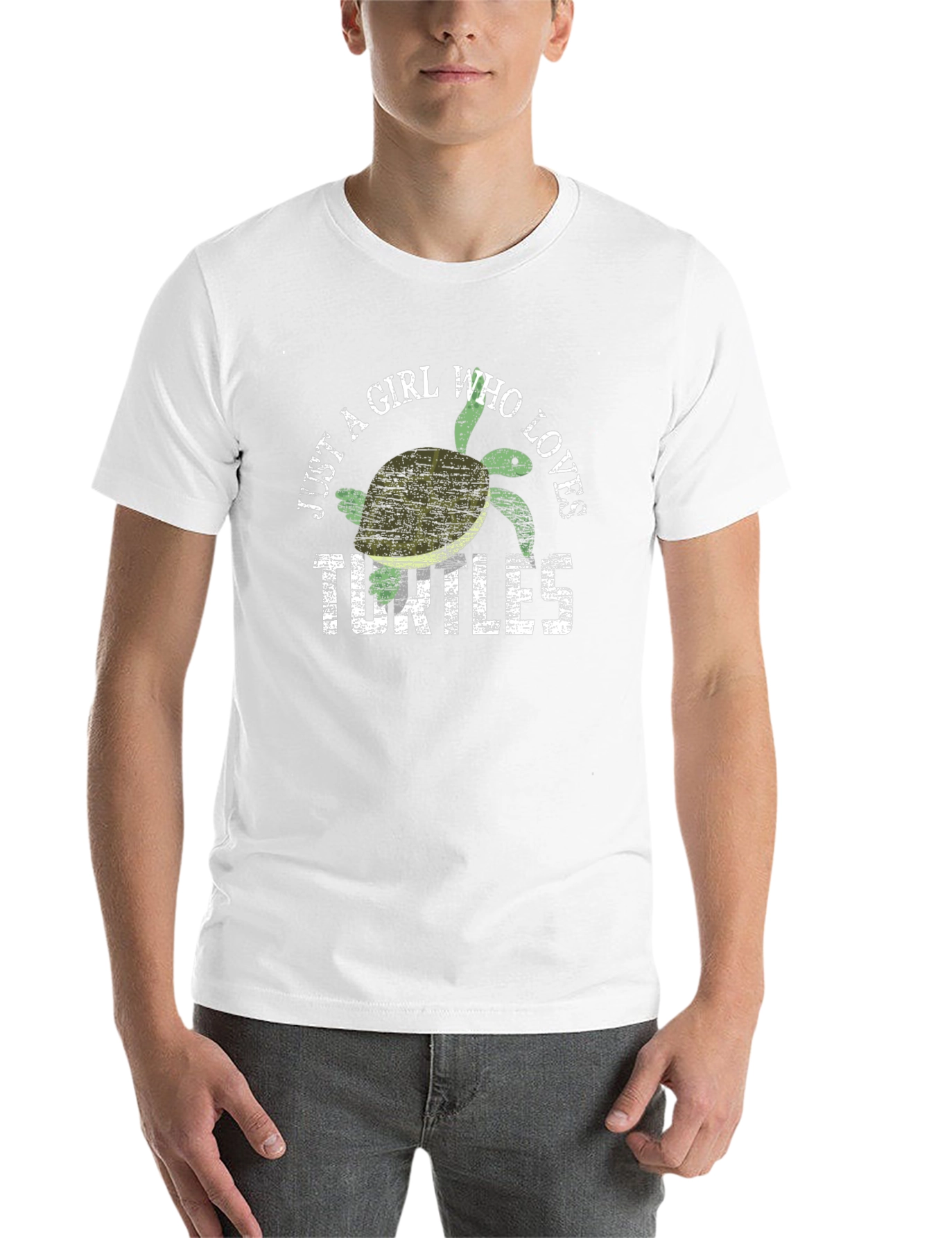 Black Just A Girl Who Loves Turtles T-Shirt view 14