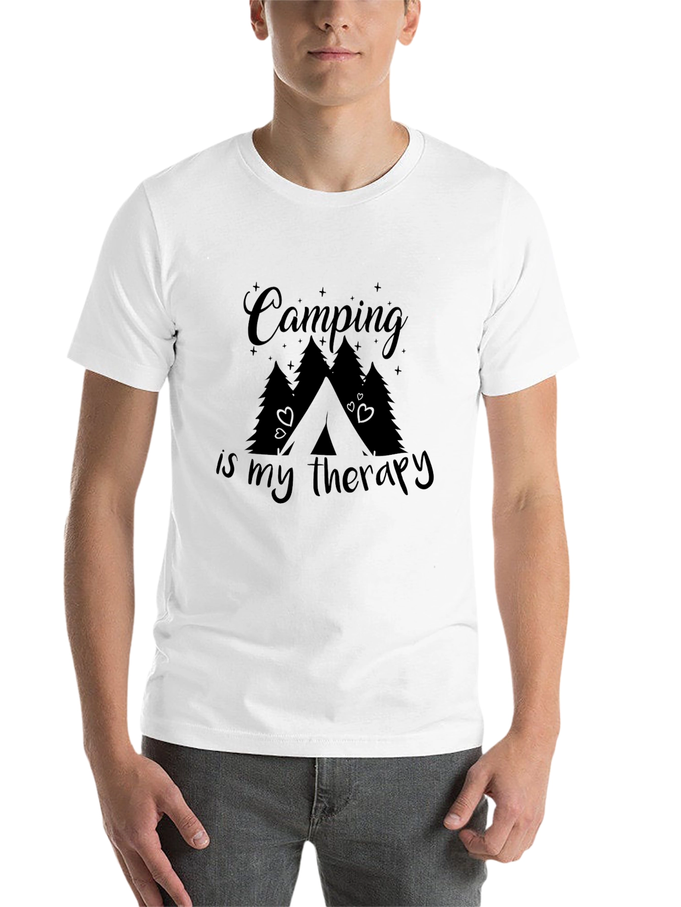 Camping is My Therapy Graphic T-Shirt - 14