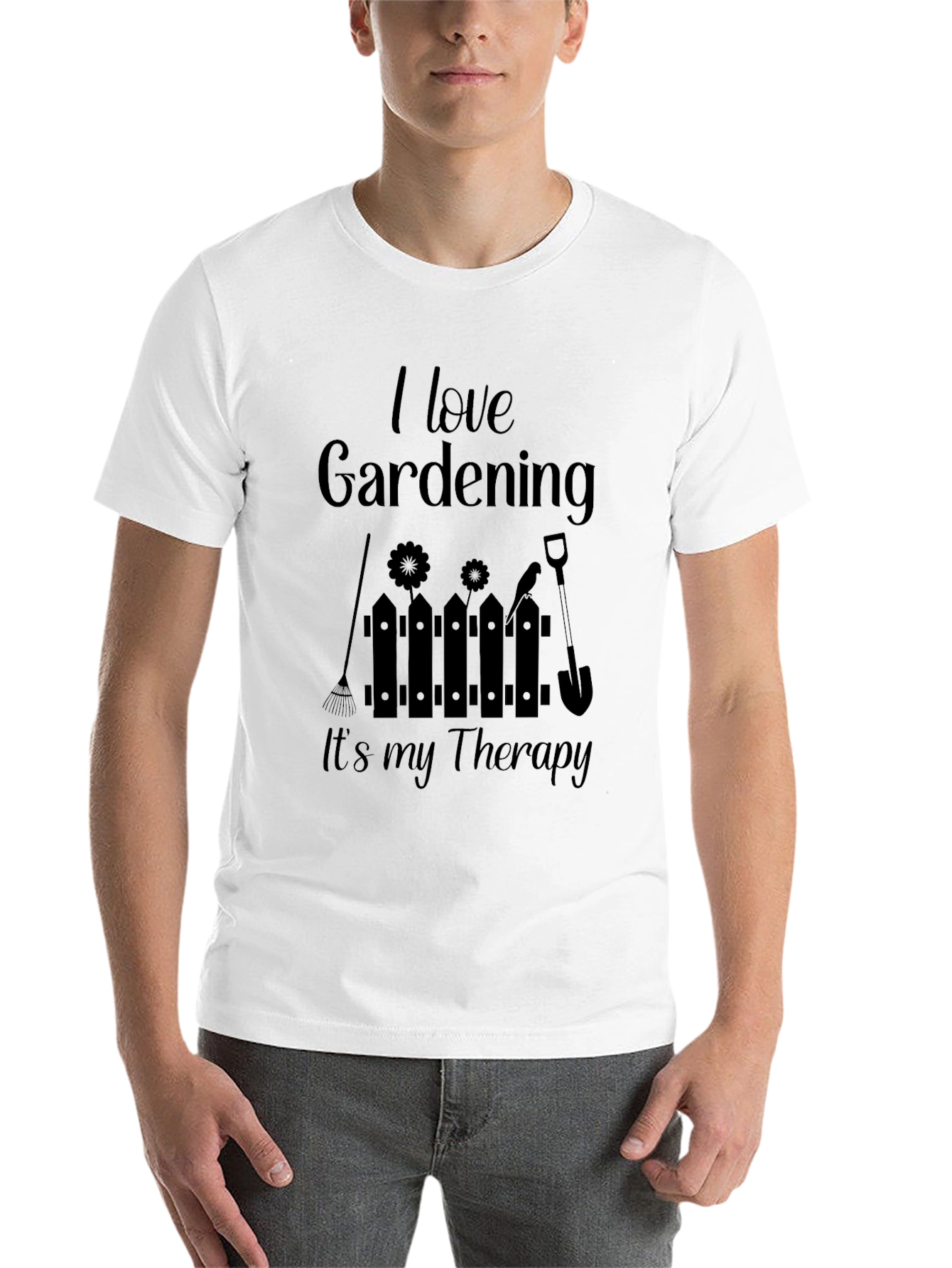Black Gardening Therapy T-Shirt - Hobbyist Tee view 14