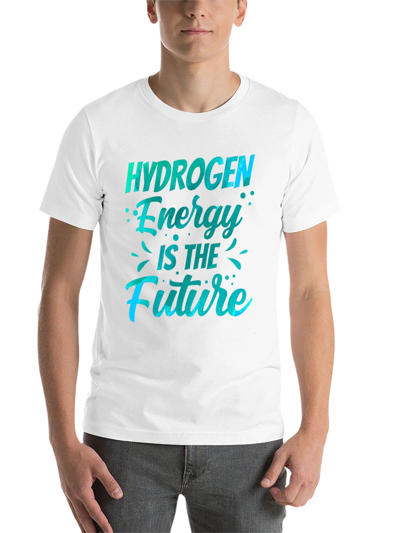 Black Hydrogen Energy Future Graphic T-Shirt view 14