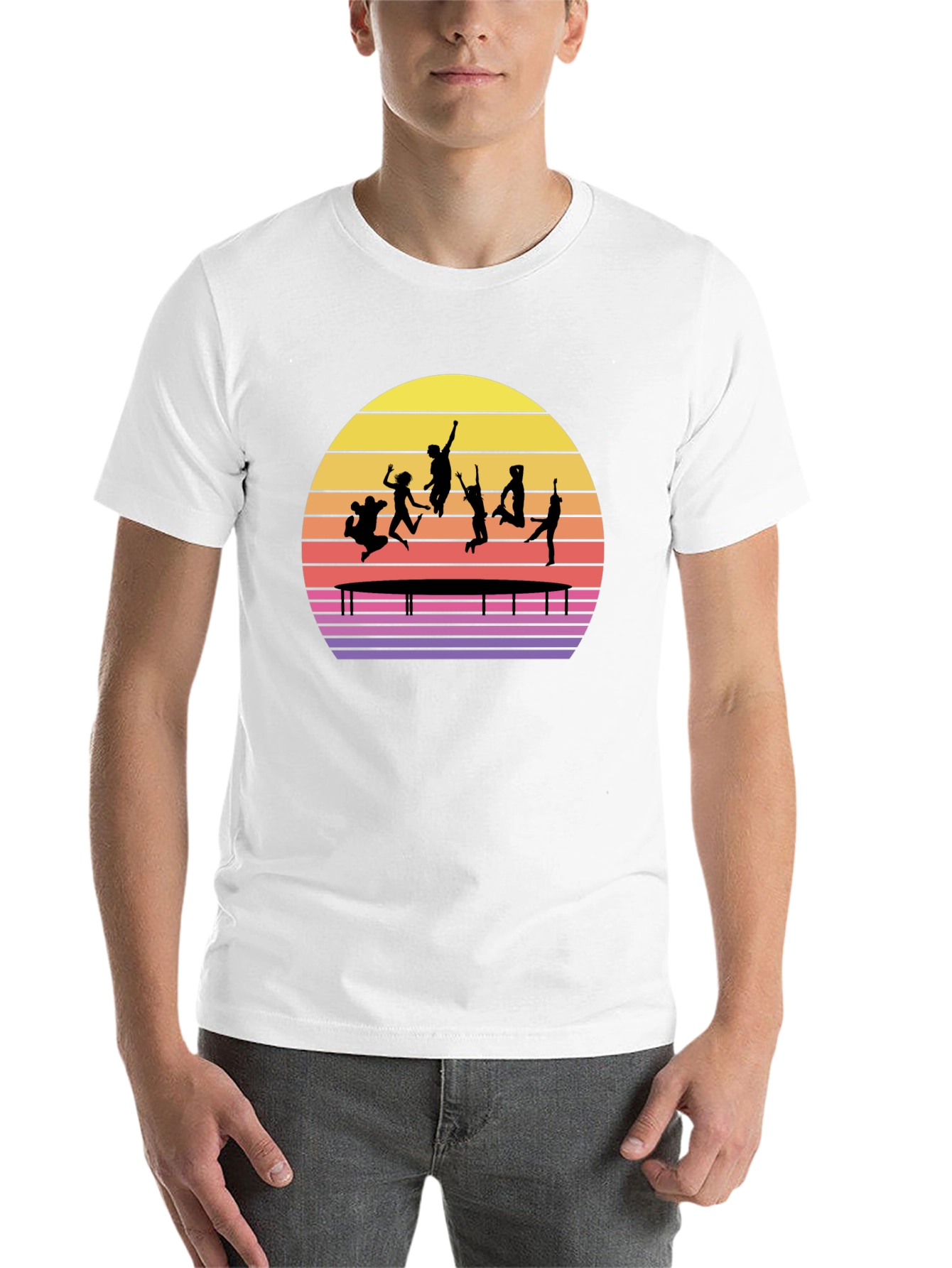 Black Trampoline Sunset Graphic Tee view 14
