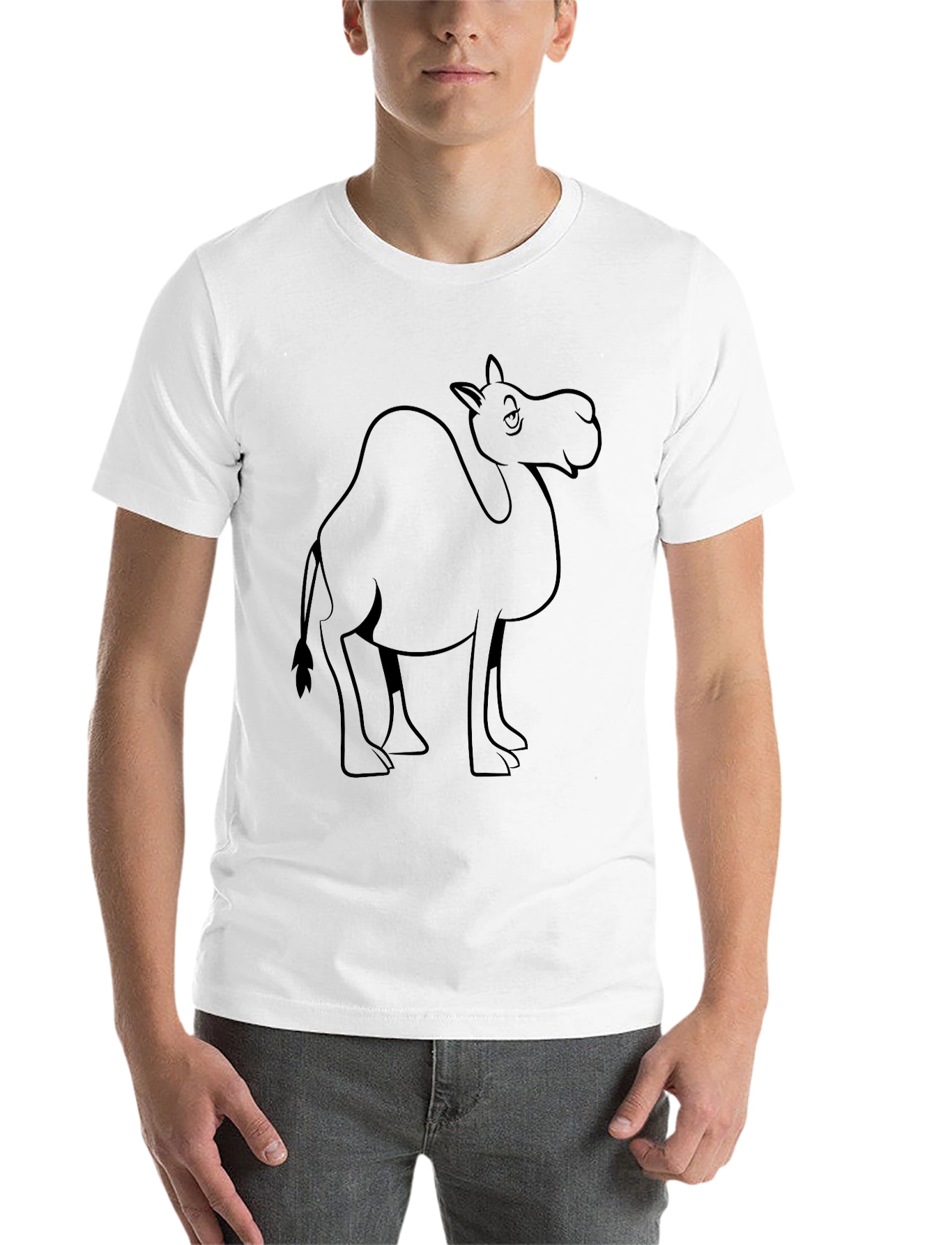 Black Camel Graphic Tee - Unisex Black T-Shirt view 14