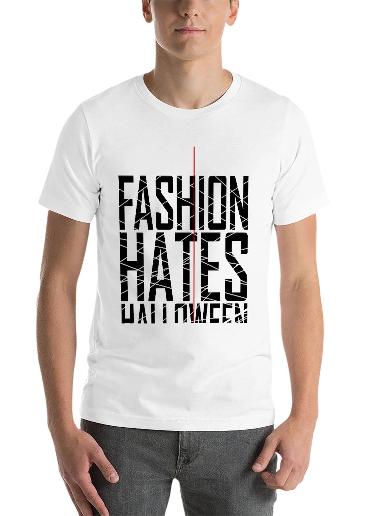 Black Fashion Hates Halloween Black Graphic Tee view 14