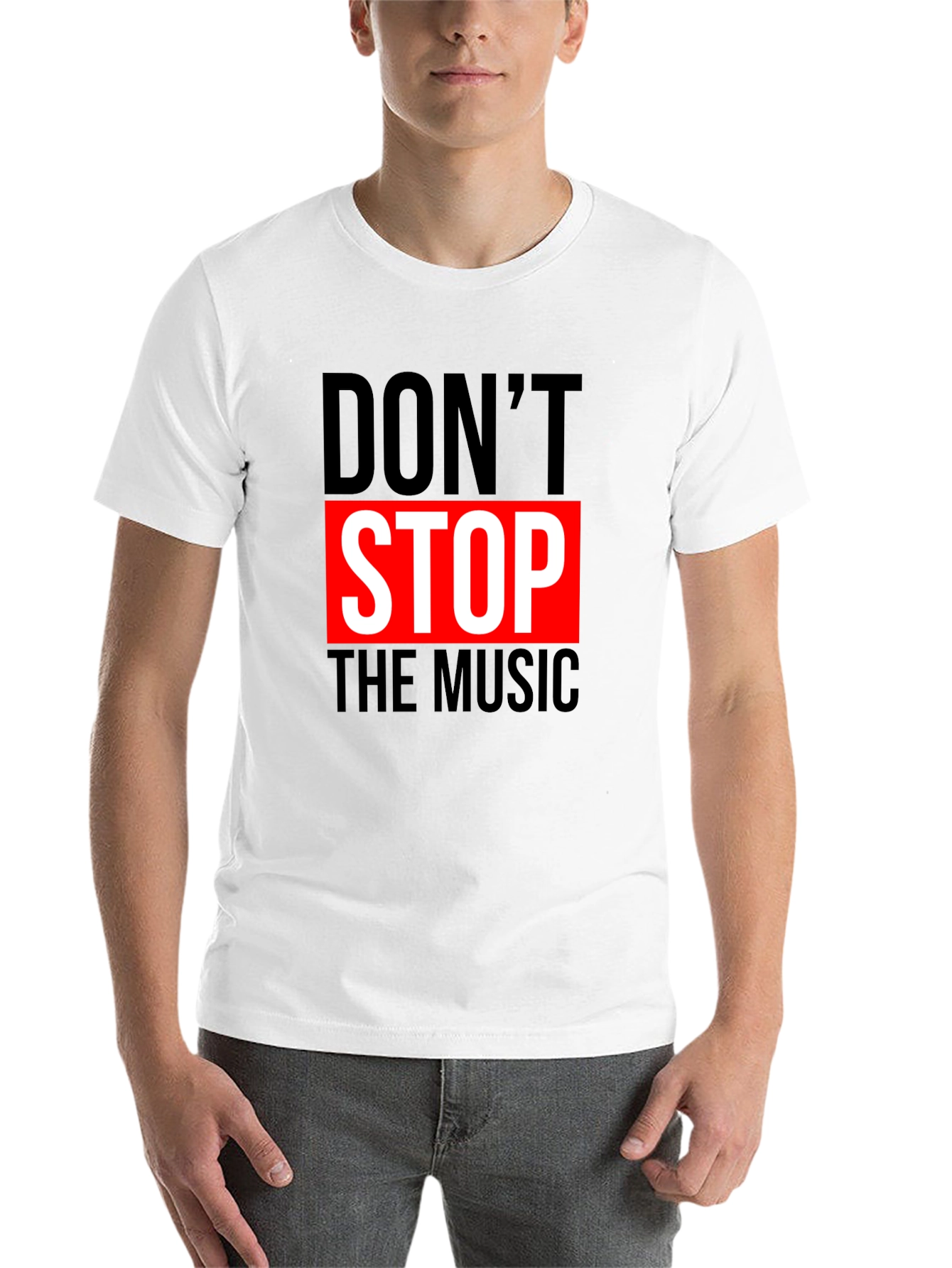 Black Don't Stop the Music Graphic T-Shirt view 14
