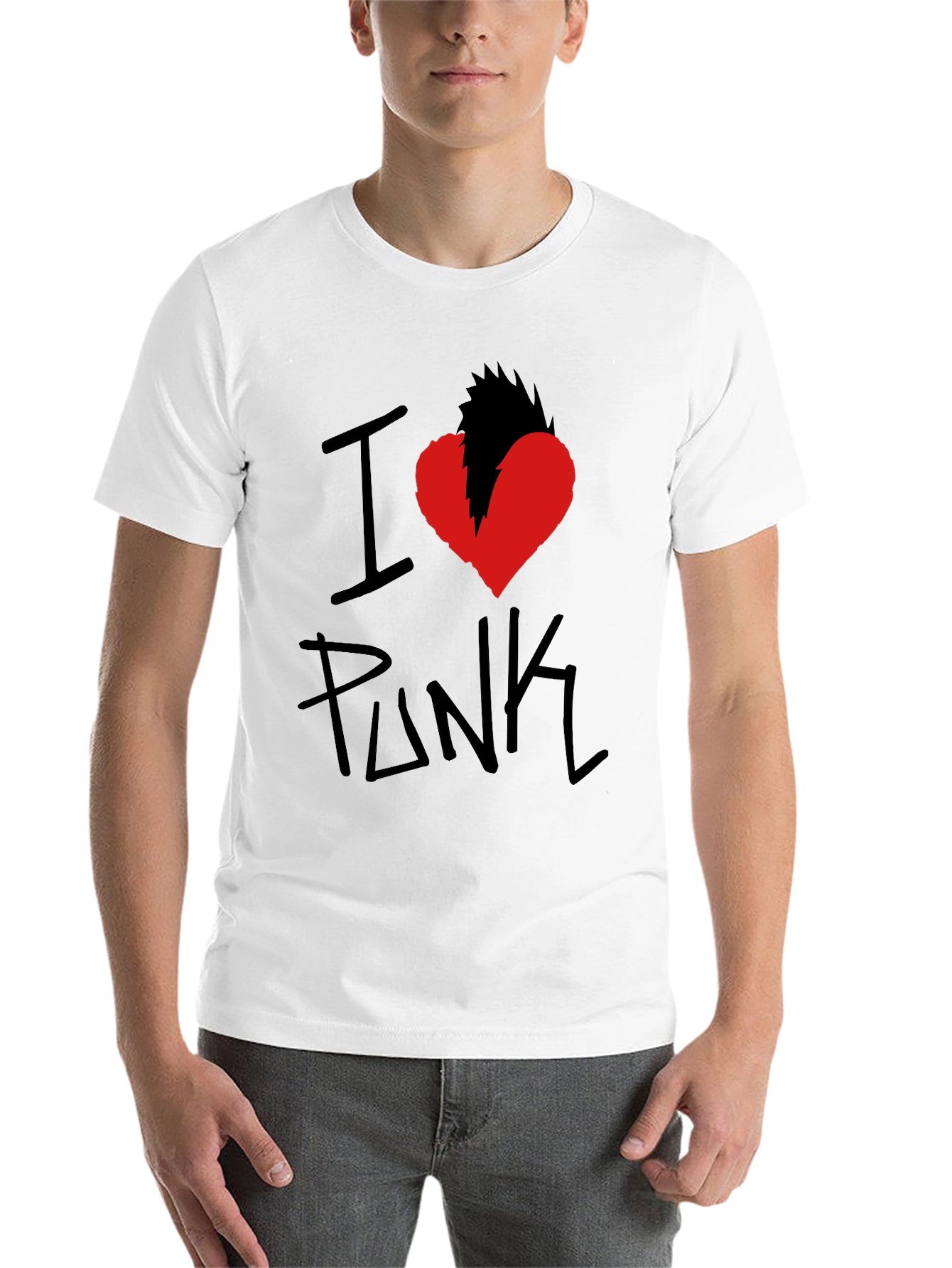 Black I Heart Punk Graphic Tee - Black view 14